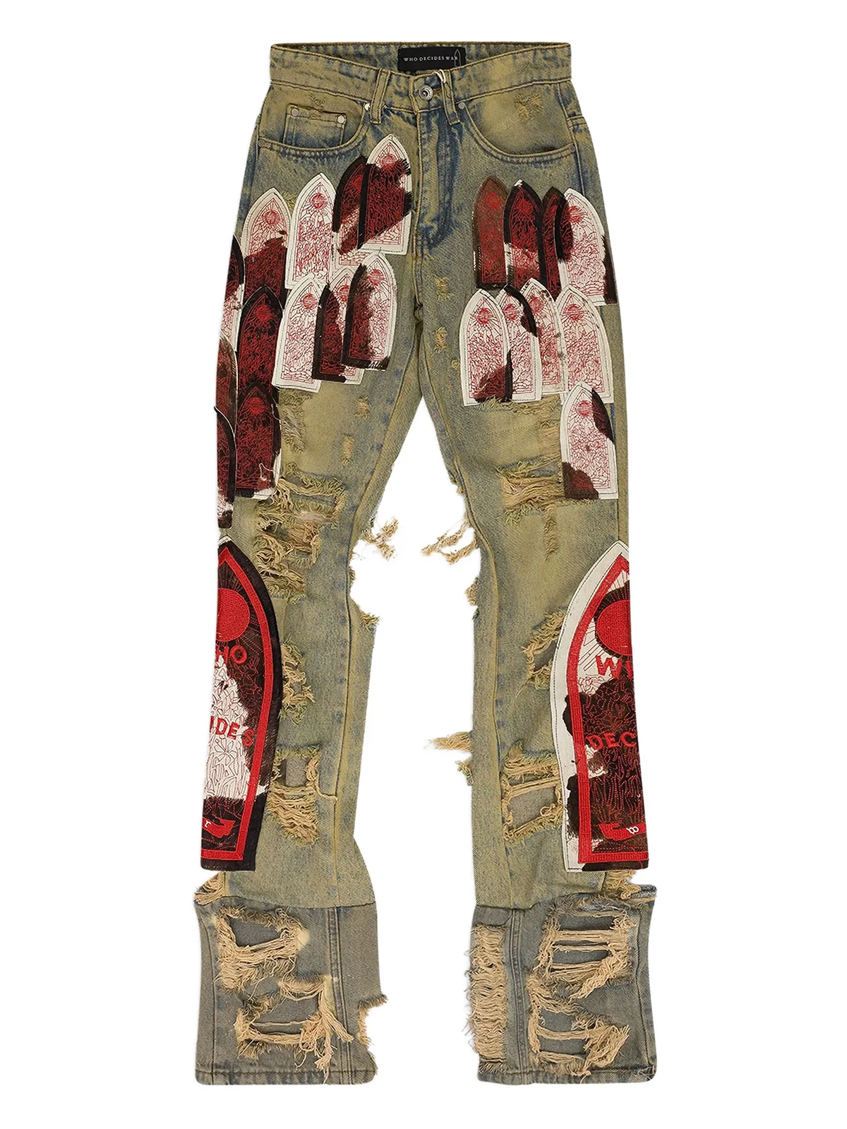 Jeans in Distressed-Optik