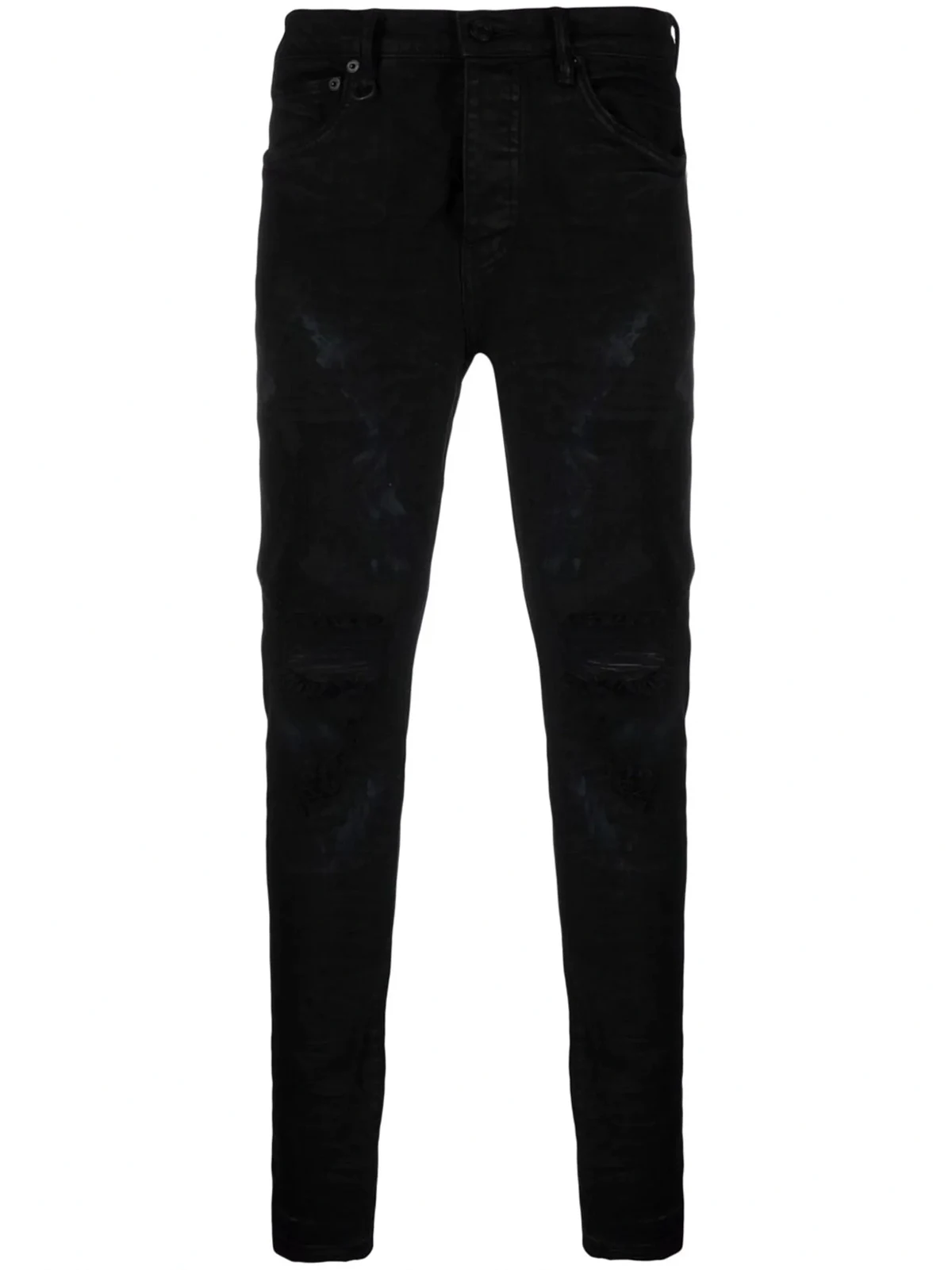 low-rise ripped skinny jeans