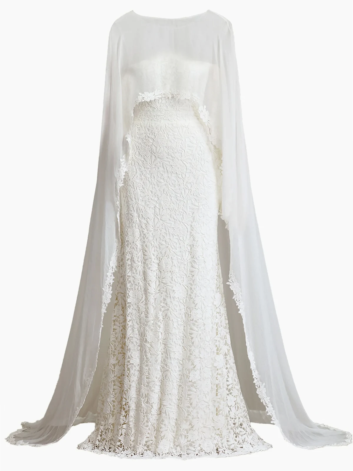Sassel layered lace gown