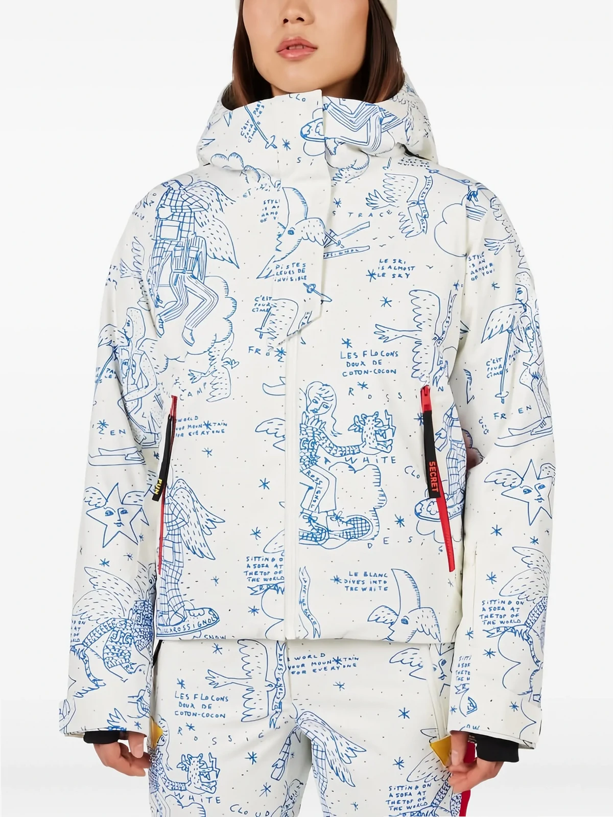 x JCC graphic-pattern hooded jacket