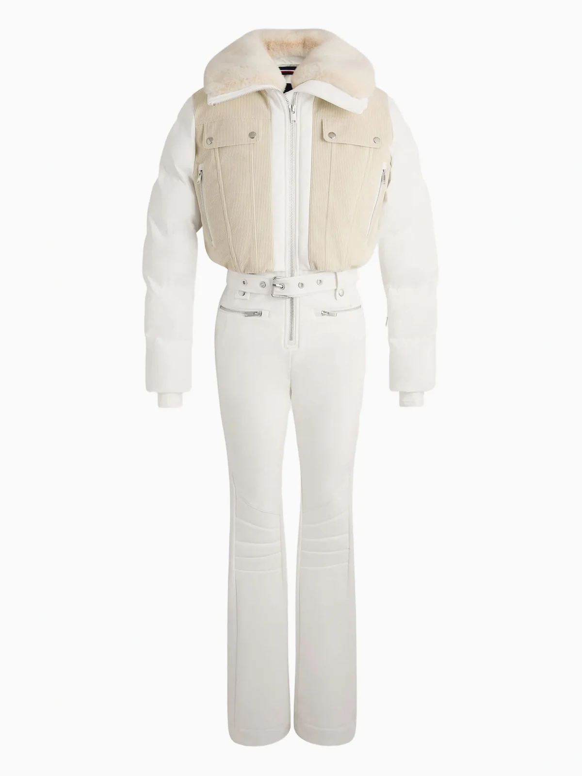 Karei faux-fur collar ski suit