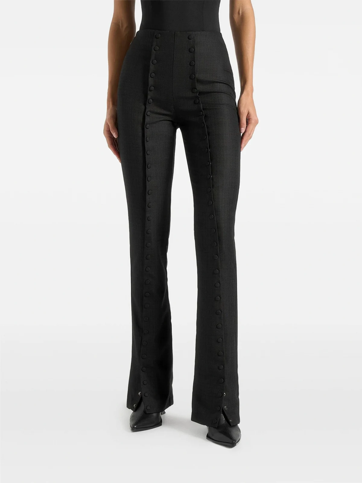 Therese button-detail tailored trousers