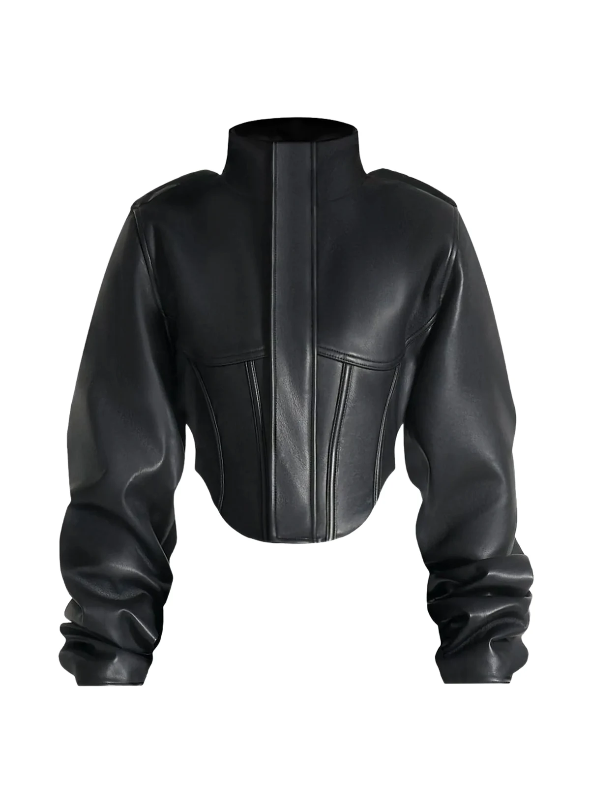 Solange tacked-sleeve corset jacket