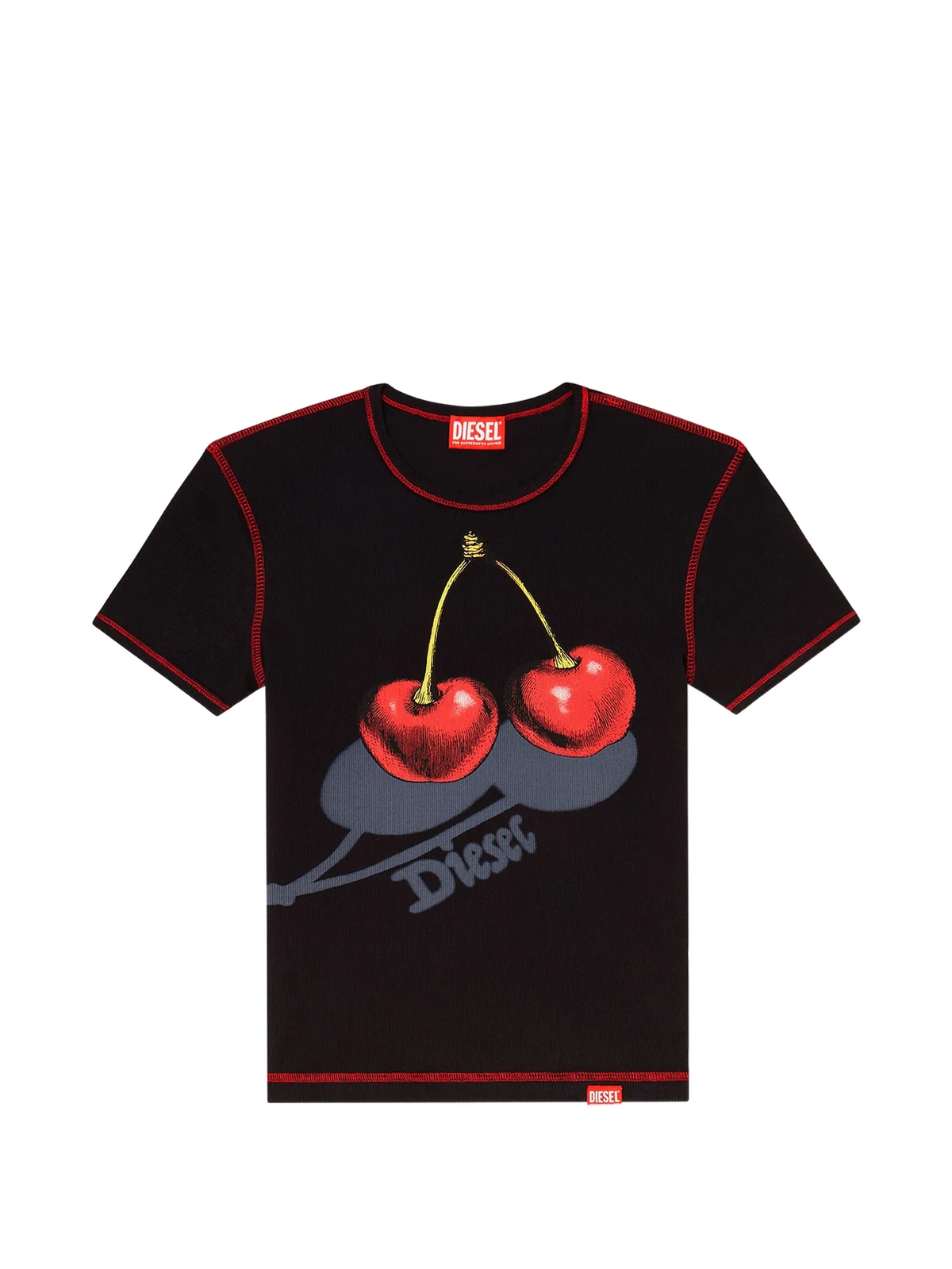 cherry print T-shirt