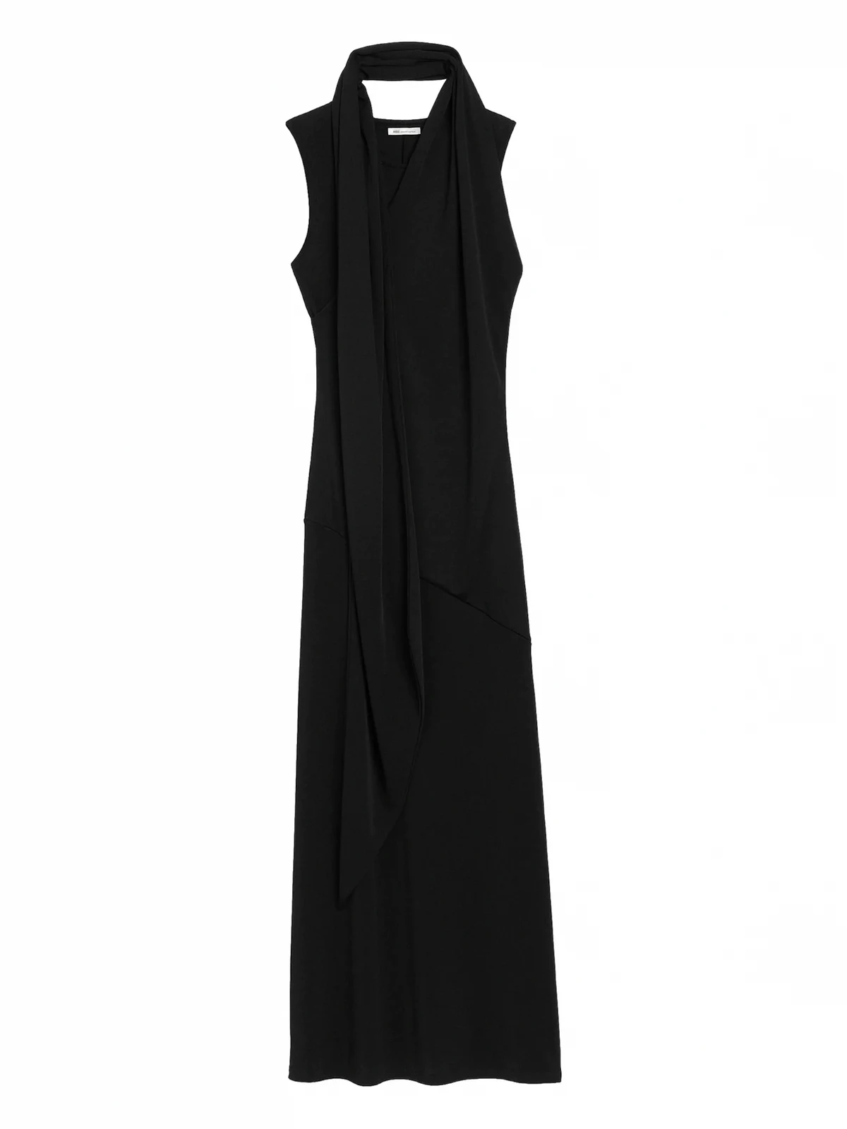 sleeveless lavaliere maxi dress