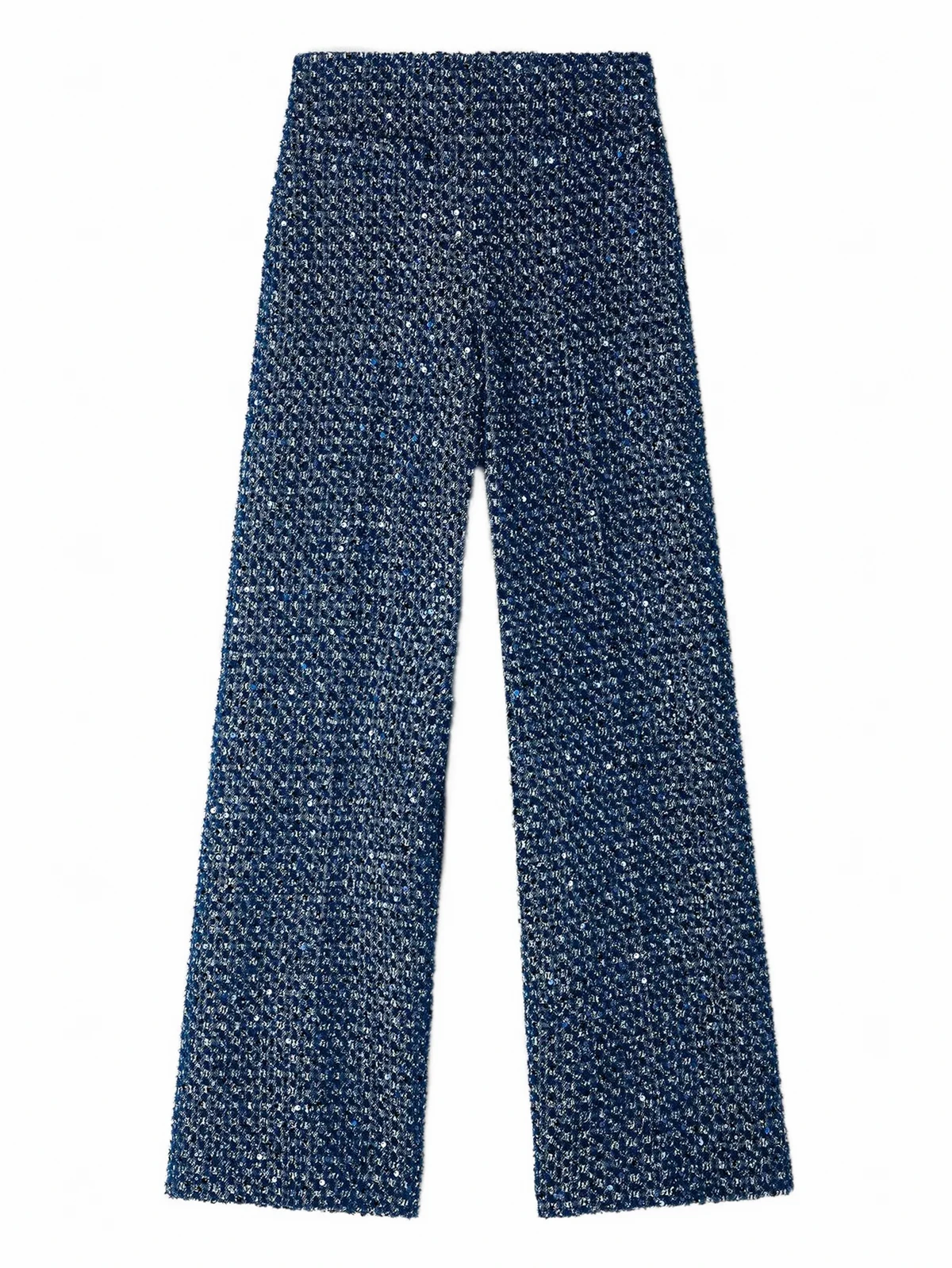 sequin-embellished straight trousers