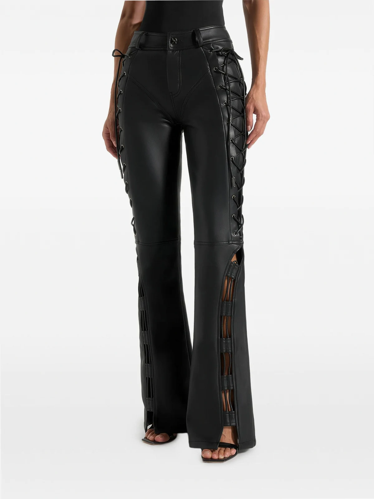 Ambre lace-up flared trousers