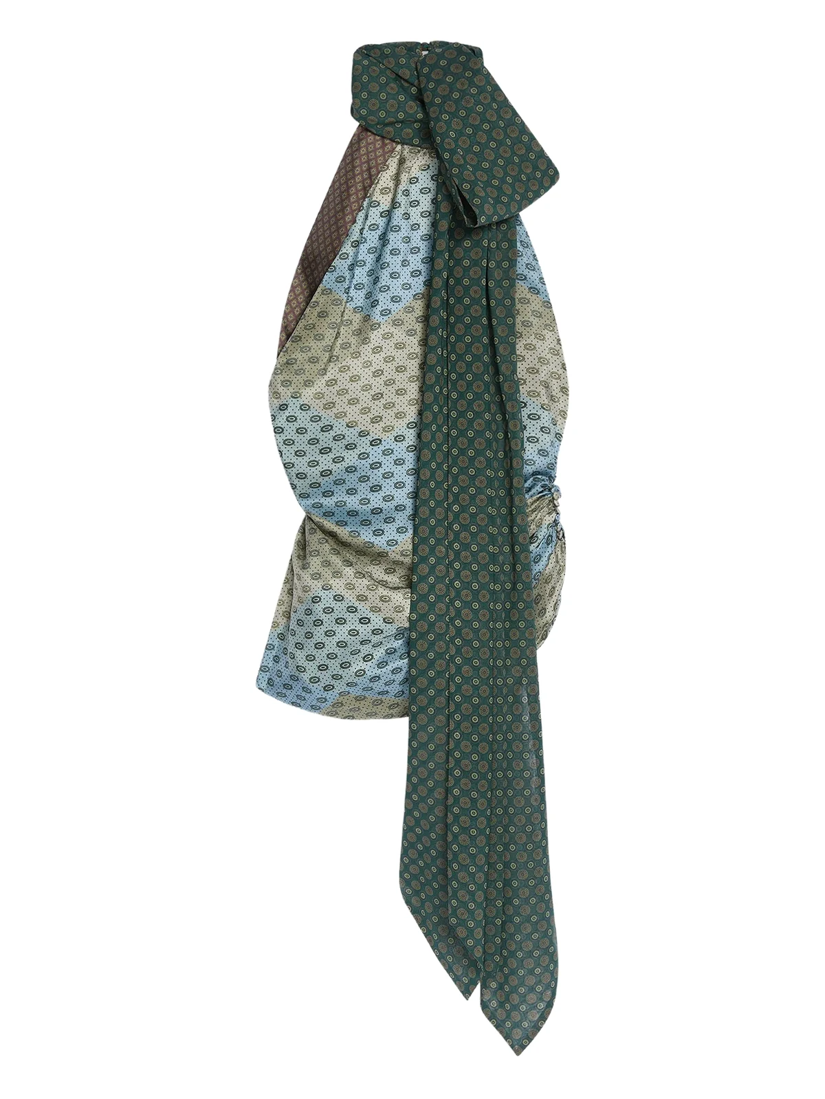Geometrisch gemustertes Neckholder-Top