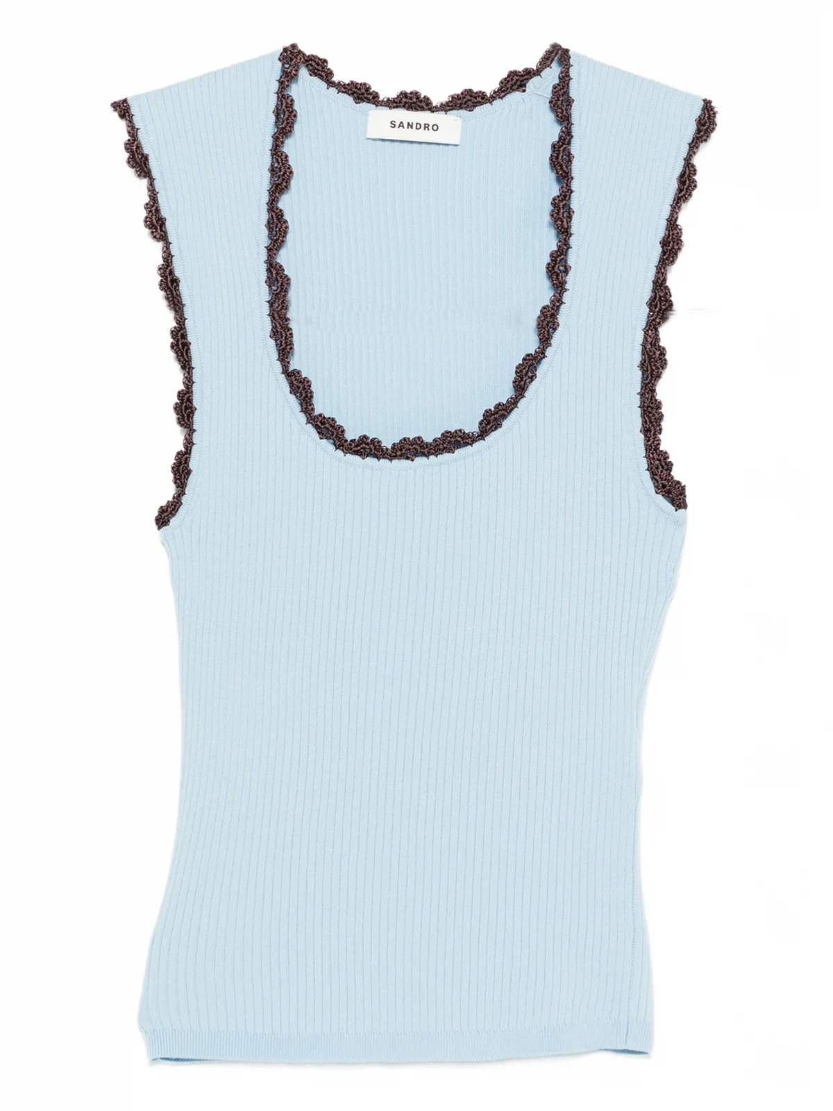 Tanktop mit gehäkeltem Besatz