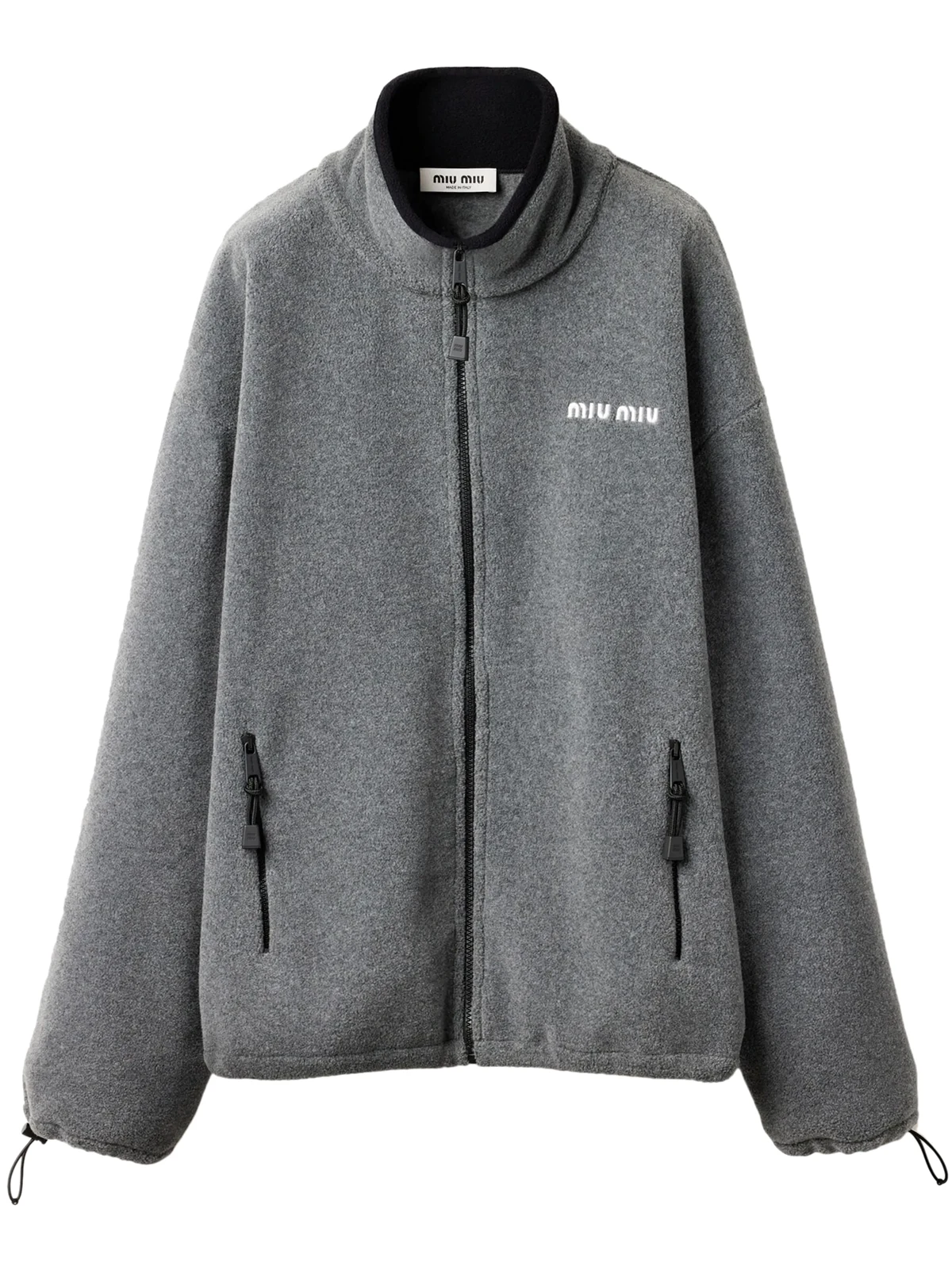 Fleece-Sweatshirt mit Logo-Stickerei