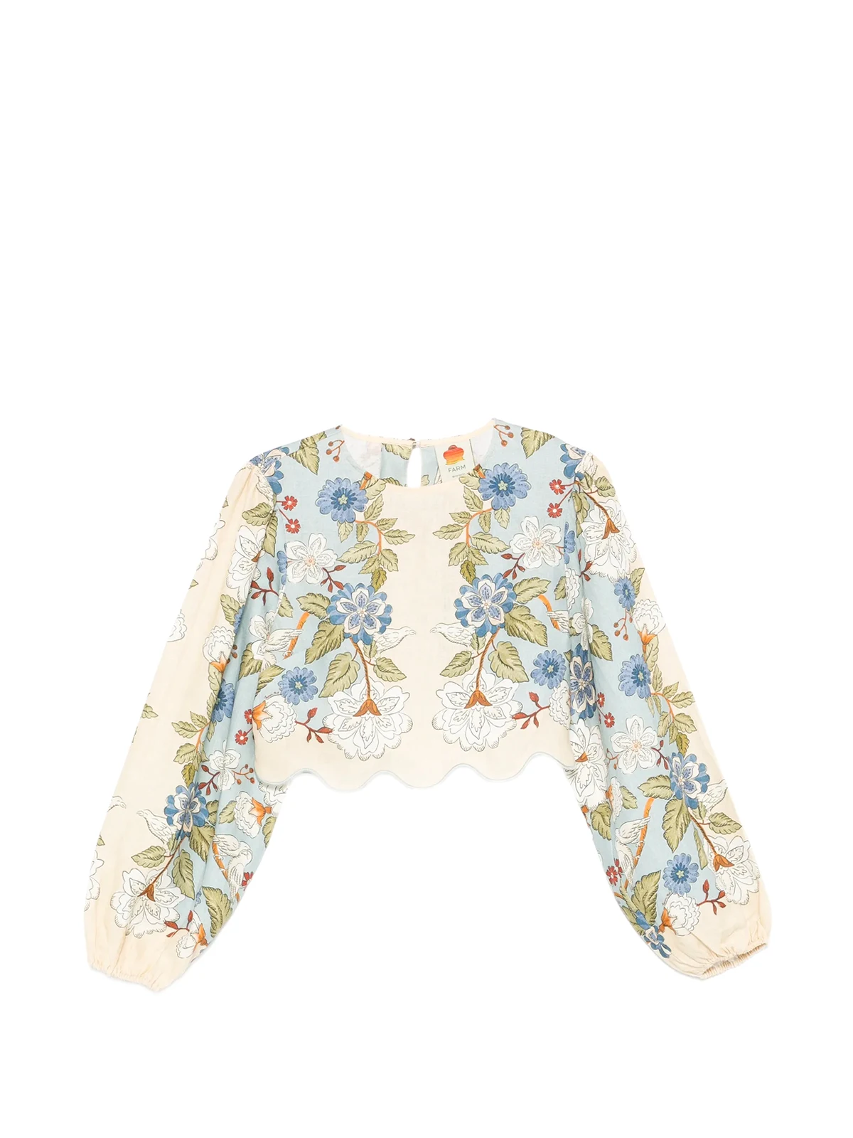 Garden Scarf Bluse mit Blumen-Print
