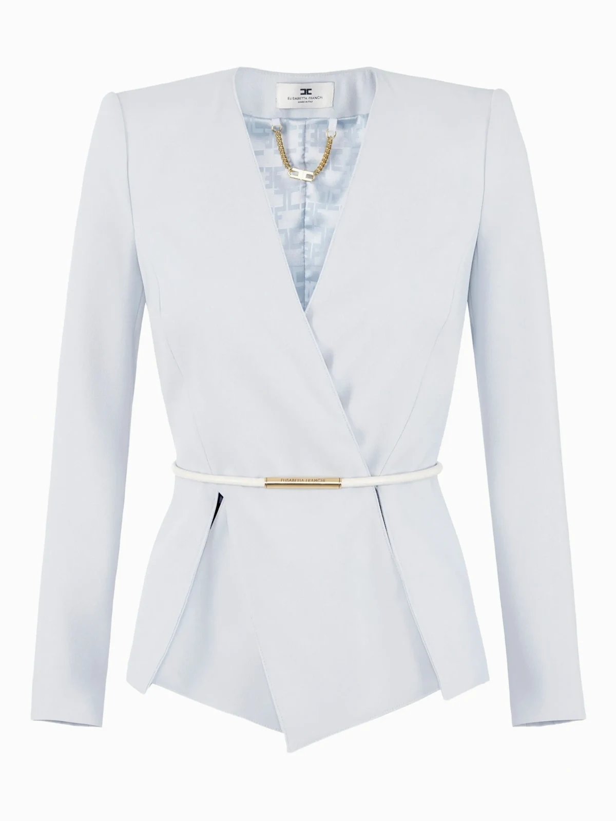 wrap belted blazer
