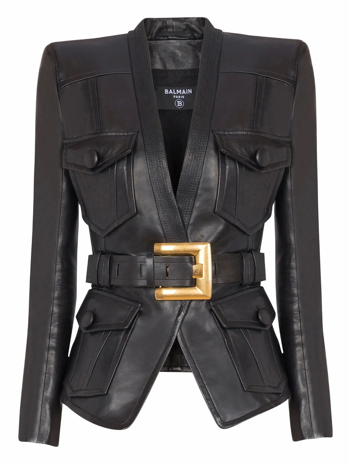 Lederjacke mit Gürtel