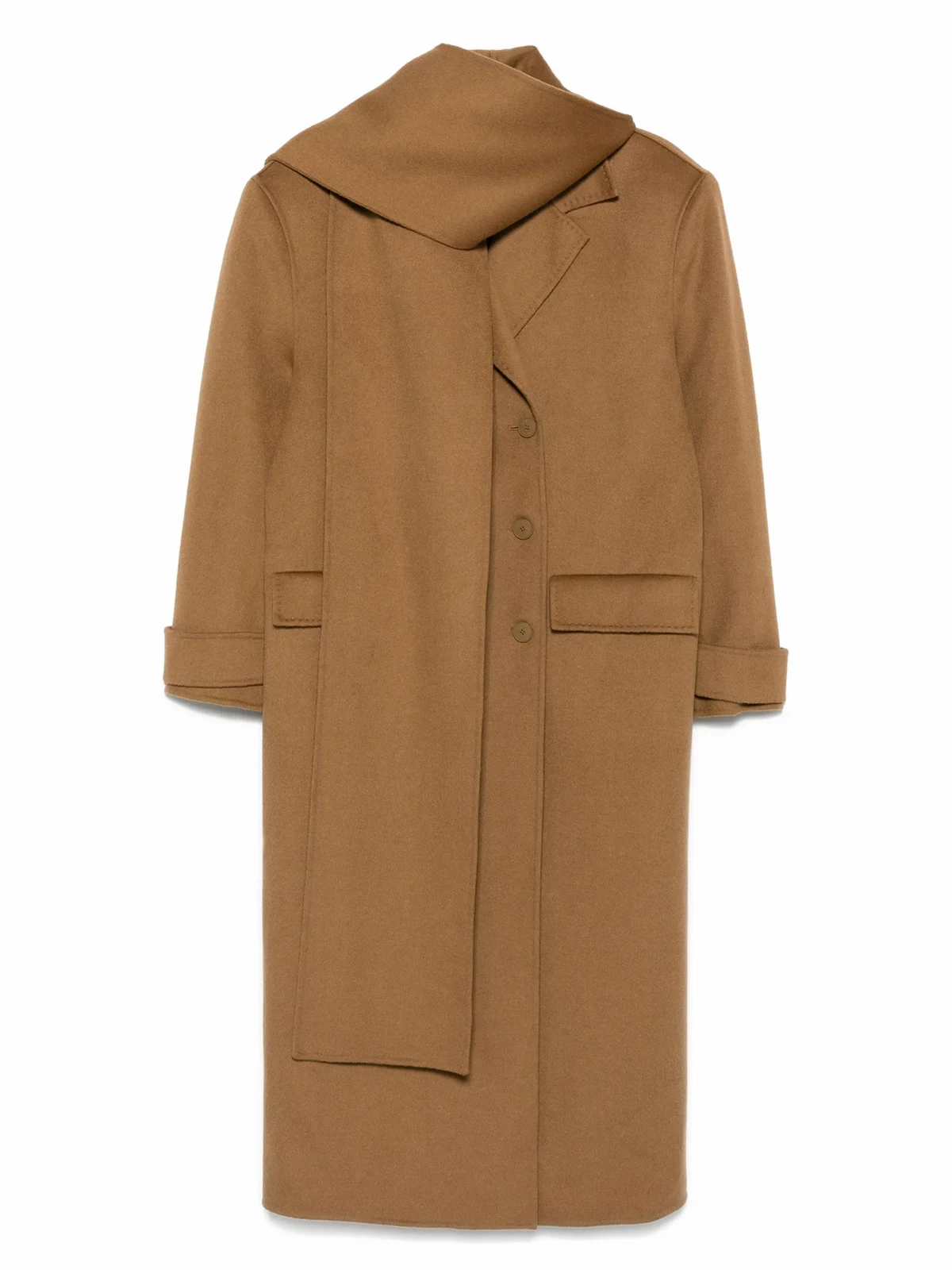 Mantel aus gebürsteter Wolle