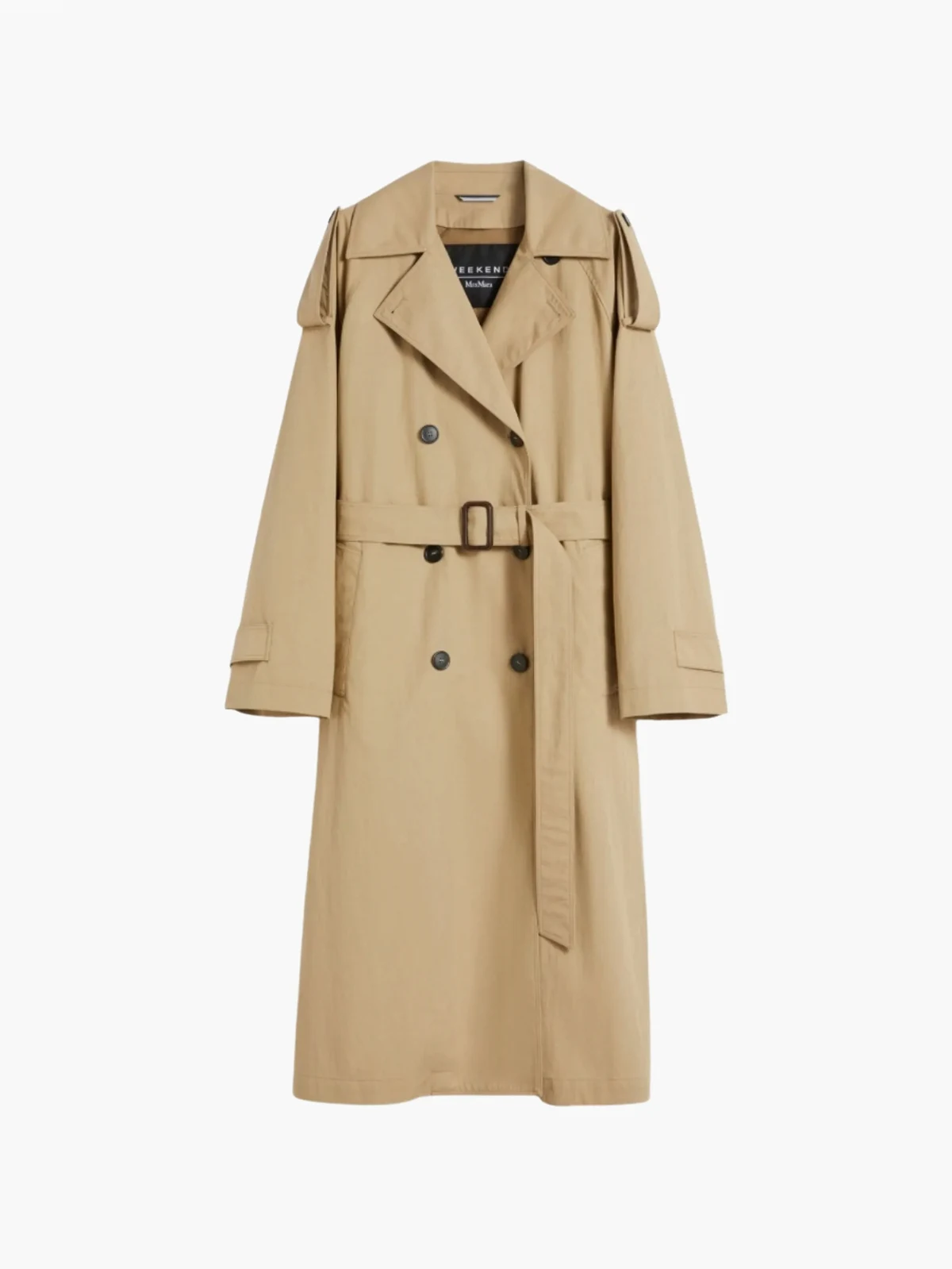 Doppelreihiger Mantel mit Gürtel