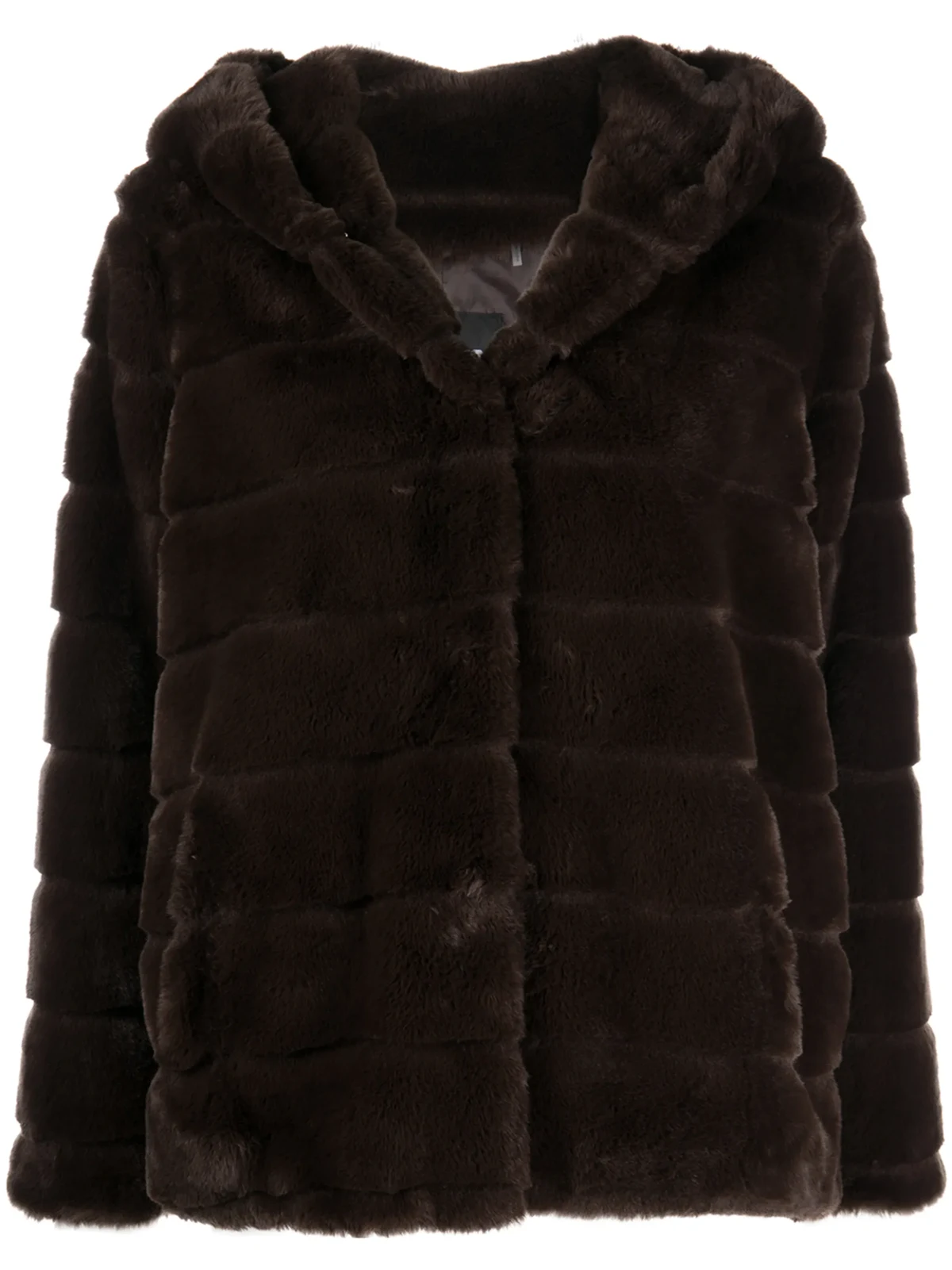 Kapuzenmantel aus Faux Fur