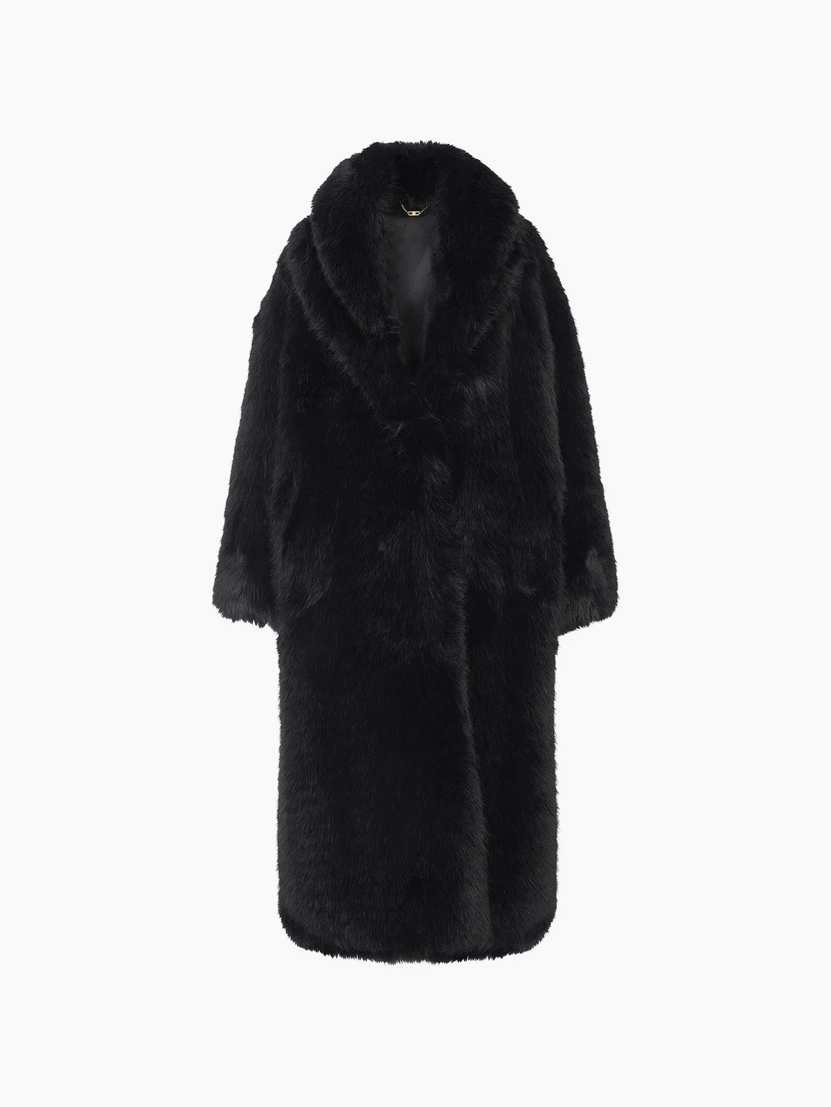 fur-effect collar coat