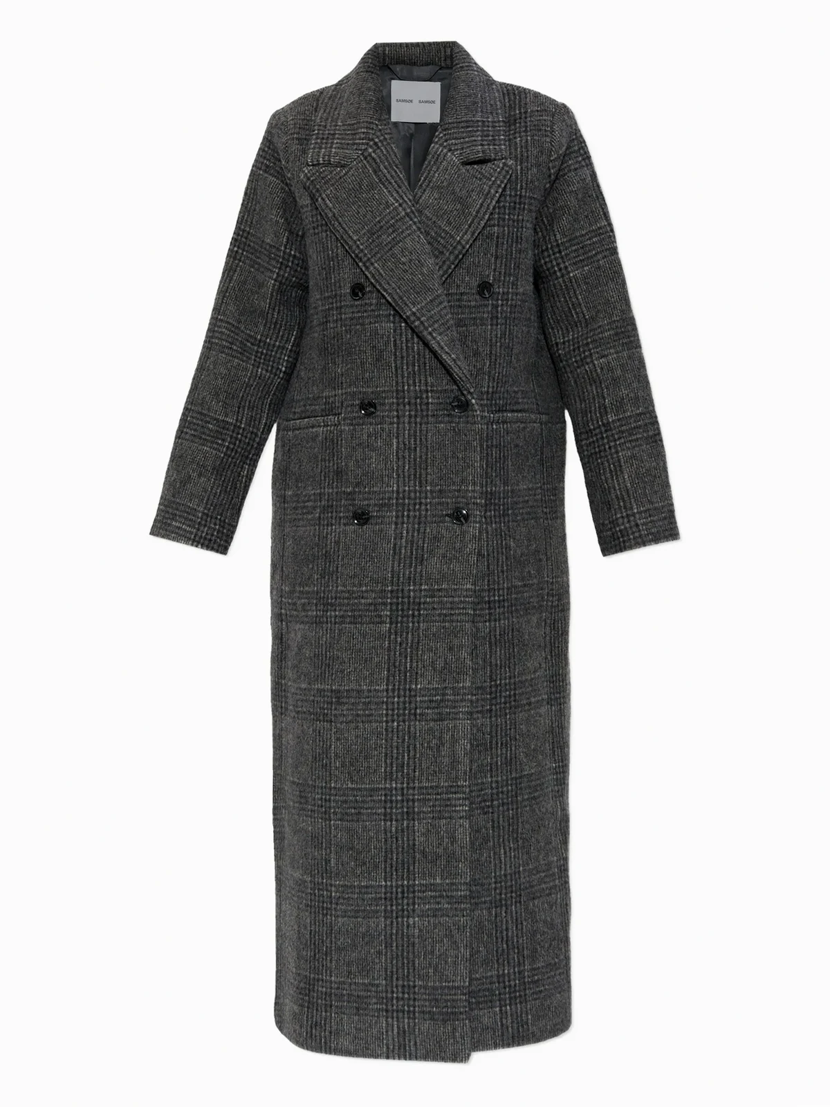 Sajilla double-breasted checked coat