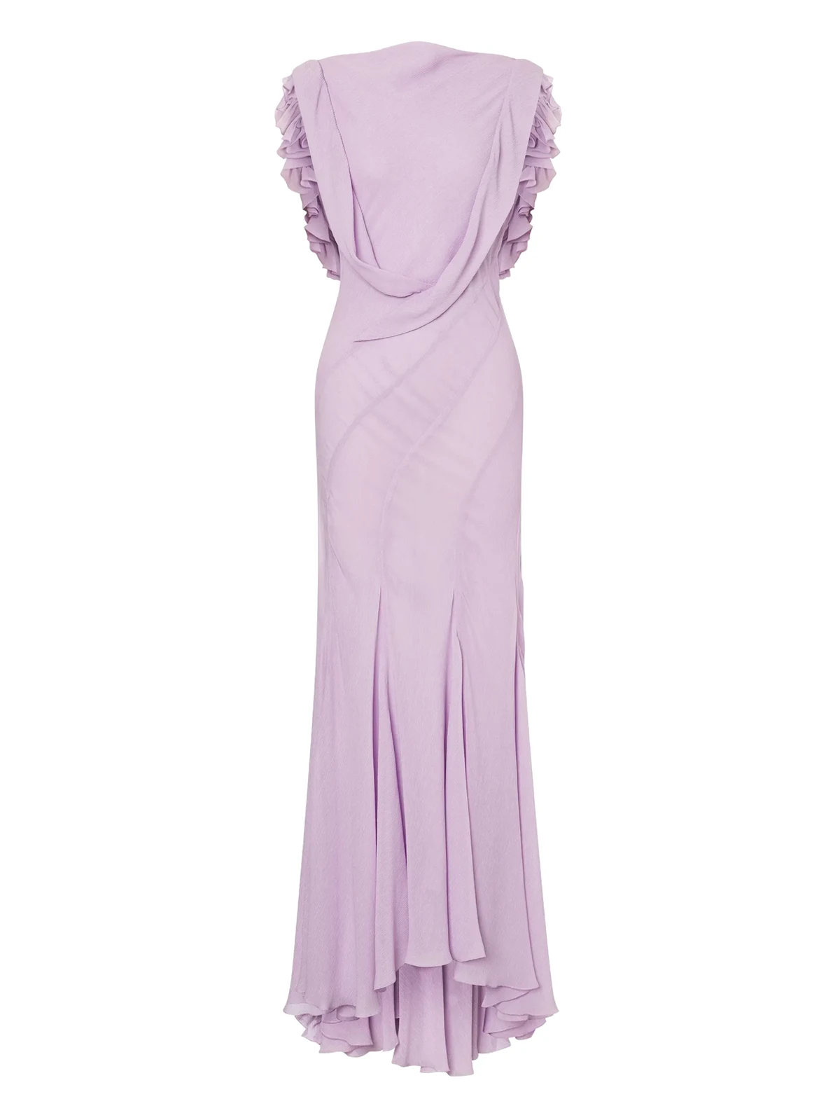 ruffle-detailing dress