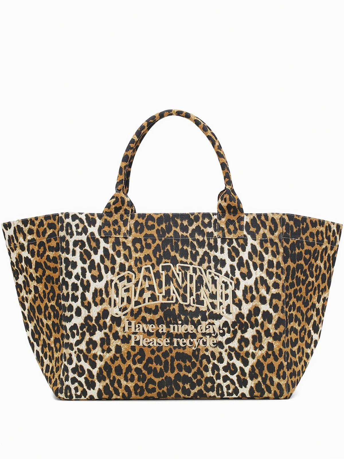 XXL Tote Bag mit Leoparden-Print