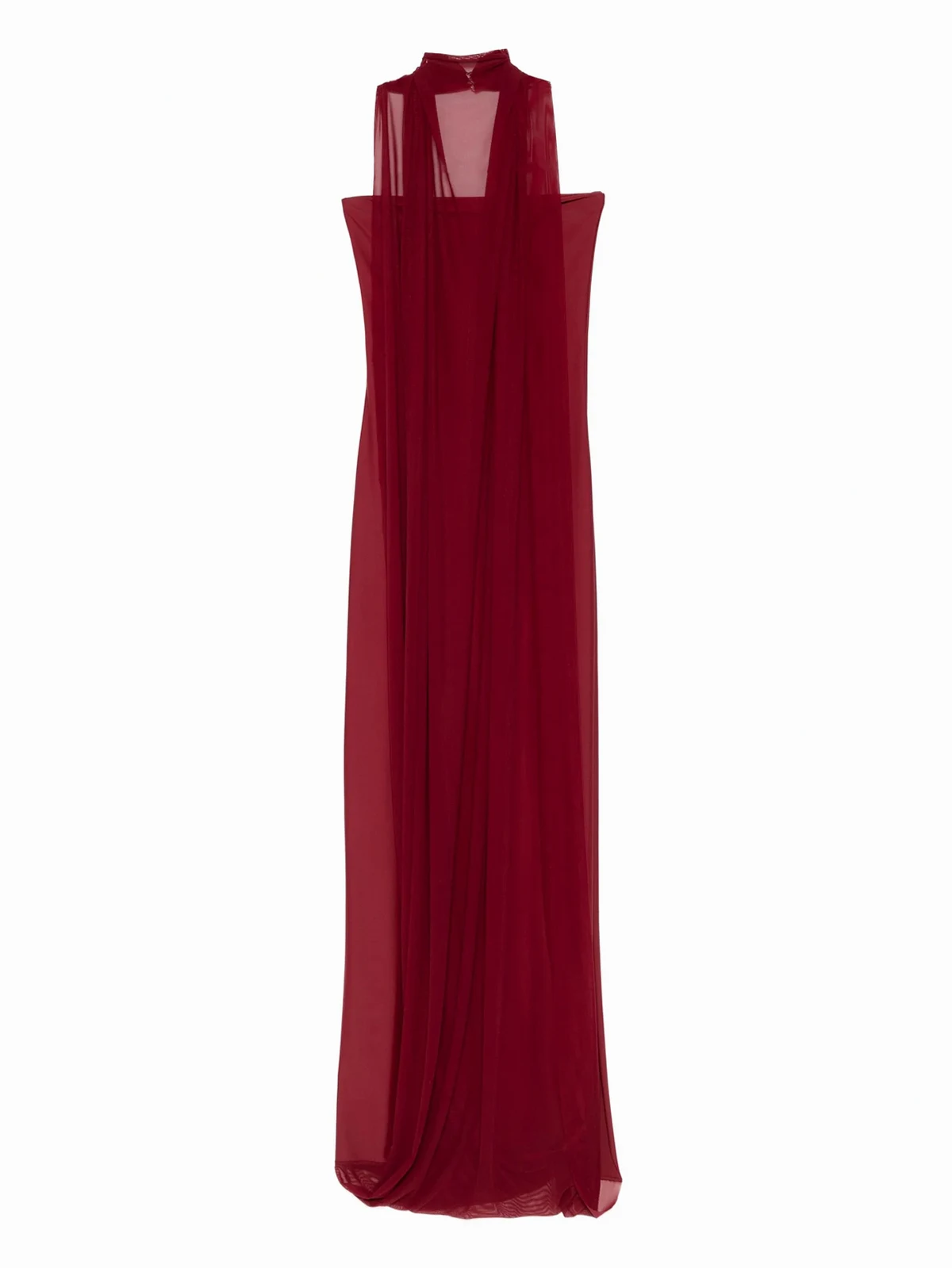 halterneck side-split gown