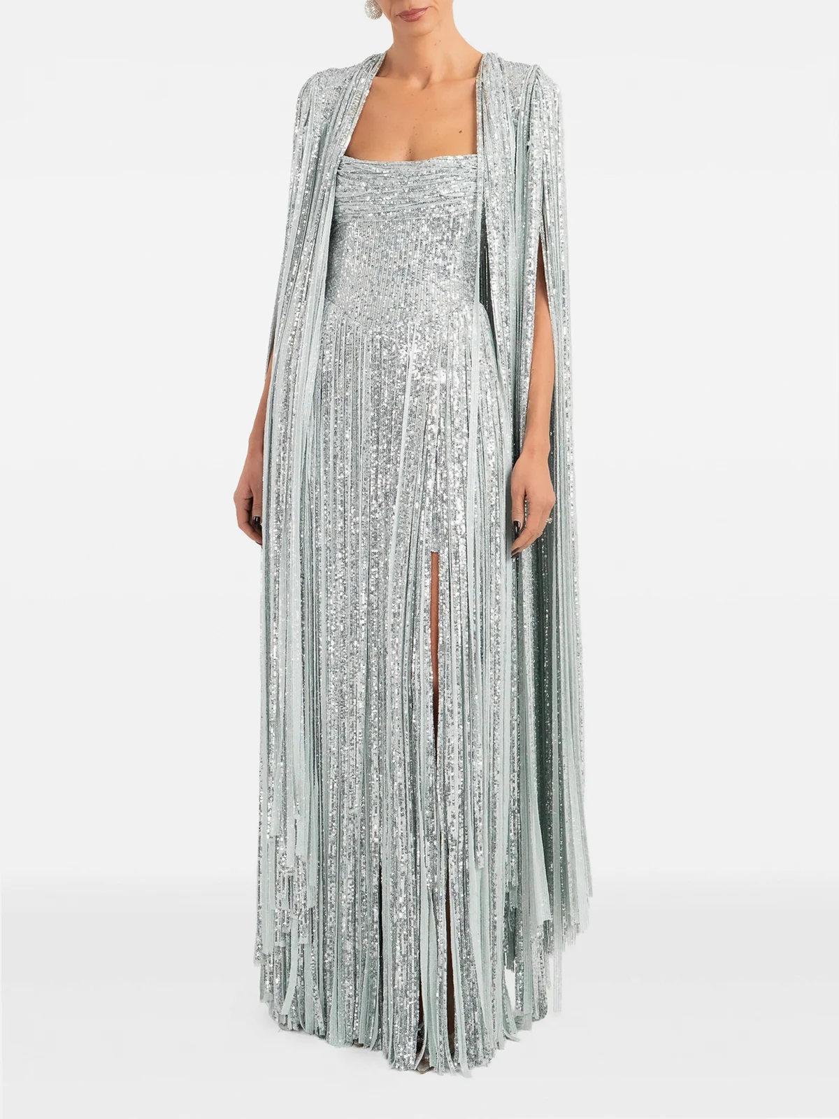 fringed-detailed maxi dress