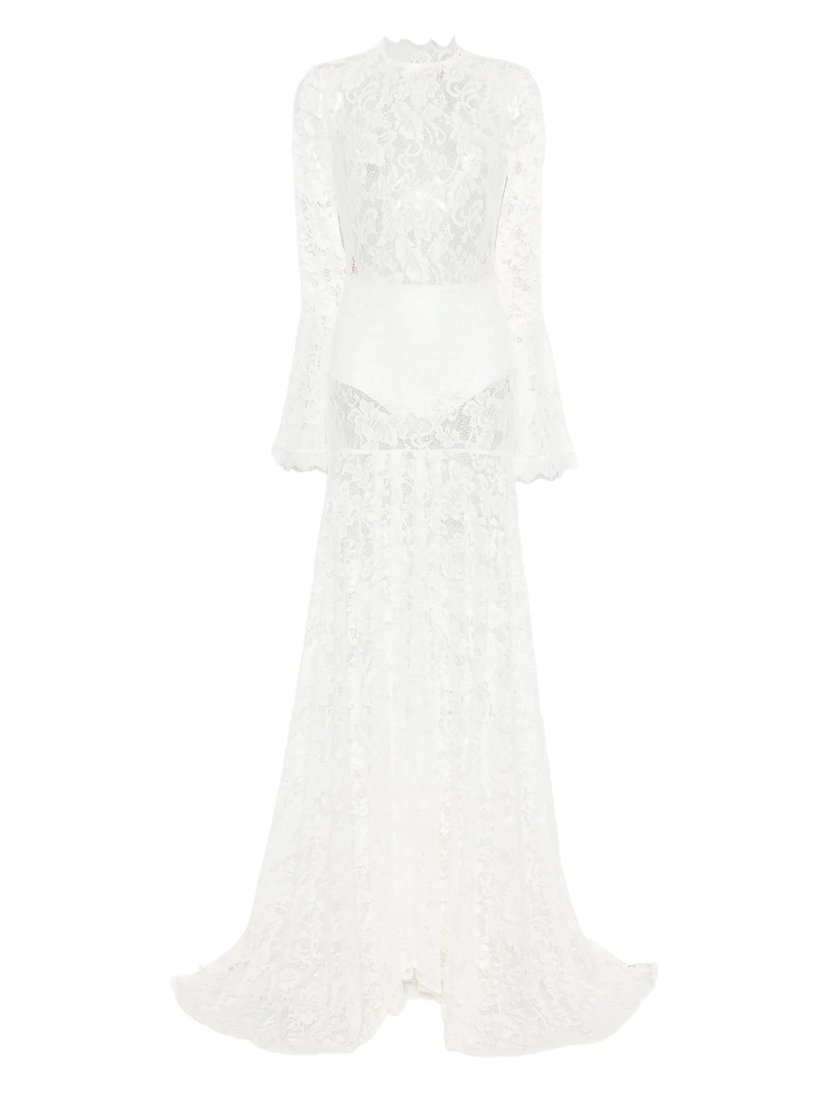 Ausgestelltes Maxikleid aus Spitze