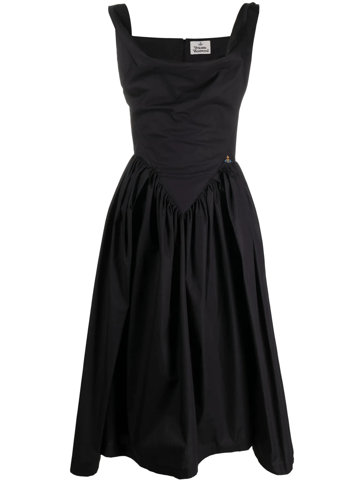 cowl-neck corset dress