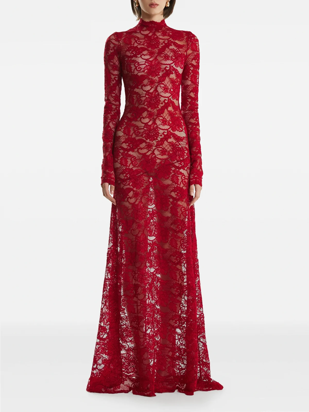 Maxikleid mit Stehkragen