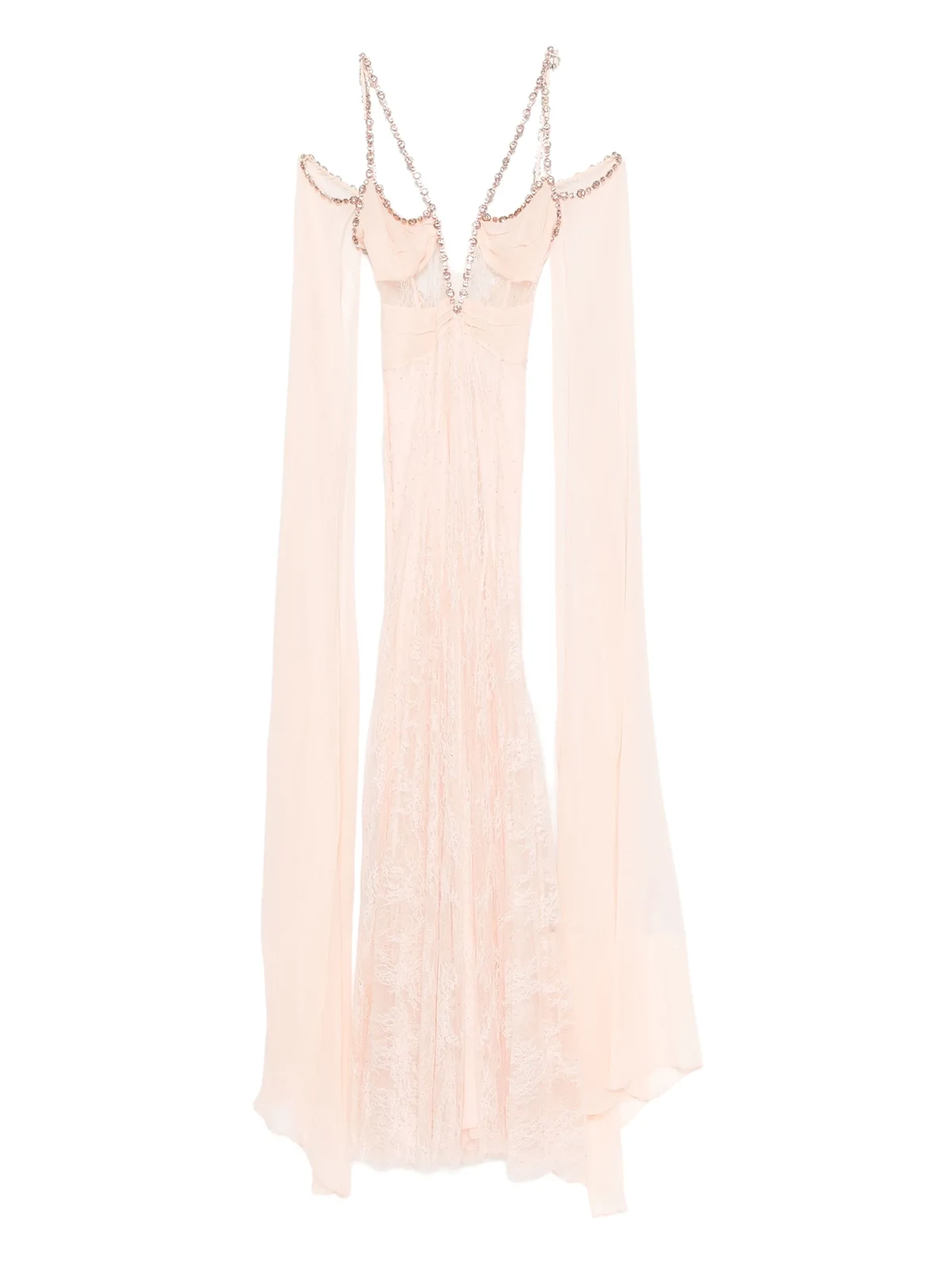 embellished lace maxi dress