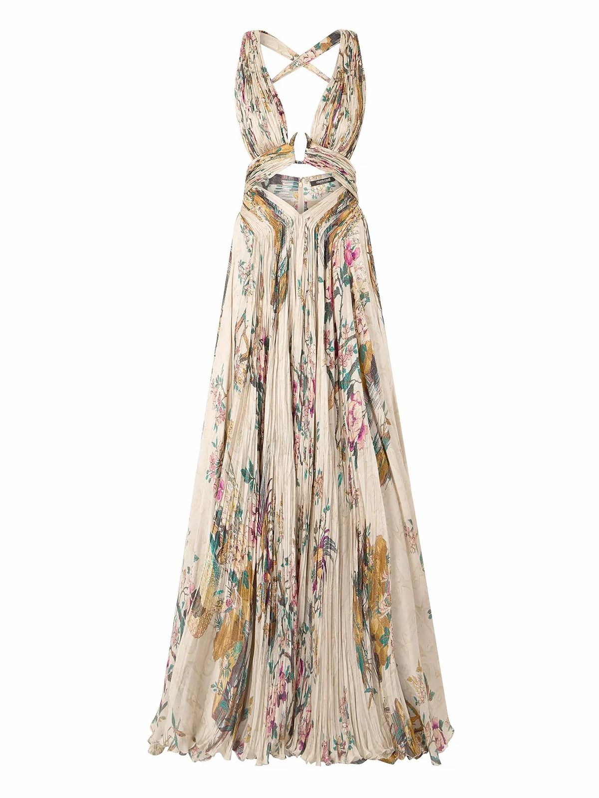 Geblümtes Kleid mit Falten