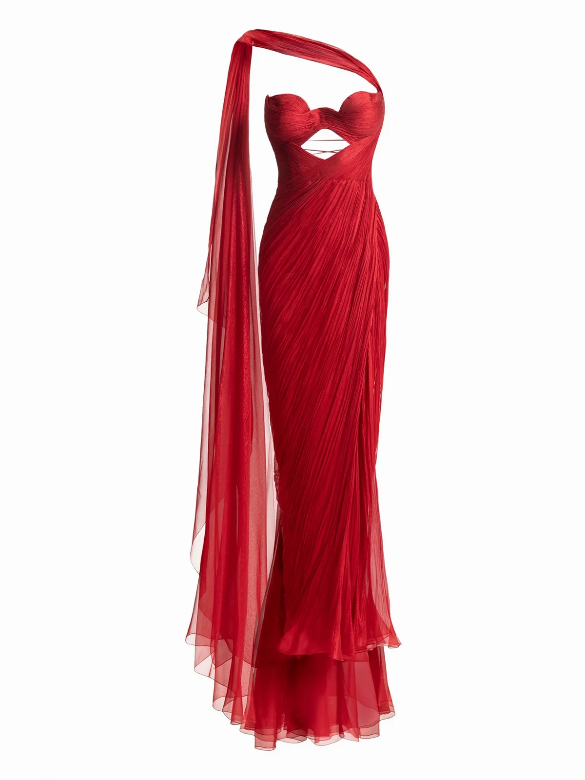 Yasmine cut-out draped gown