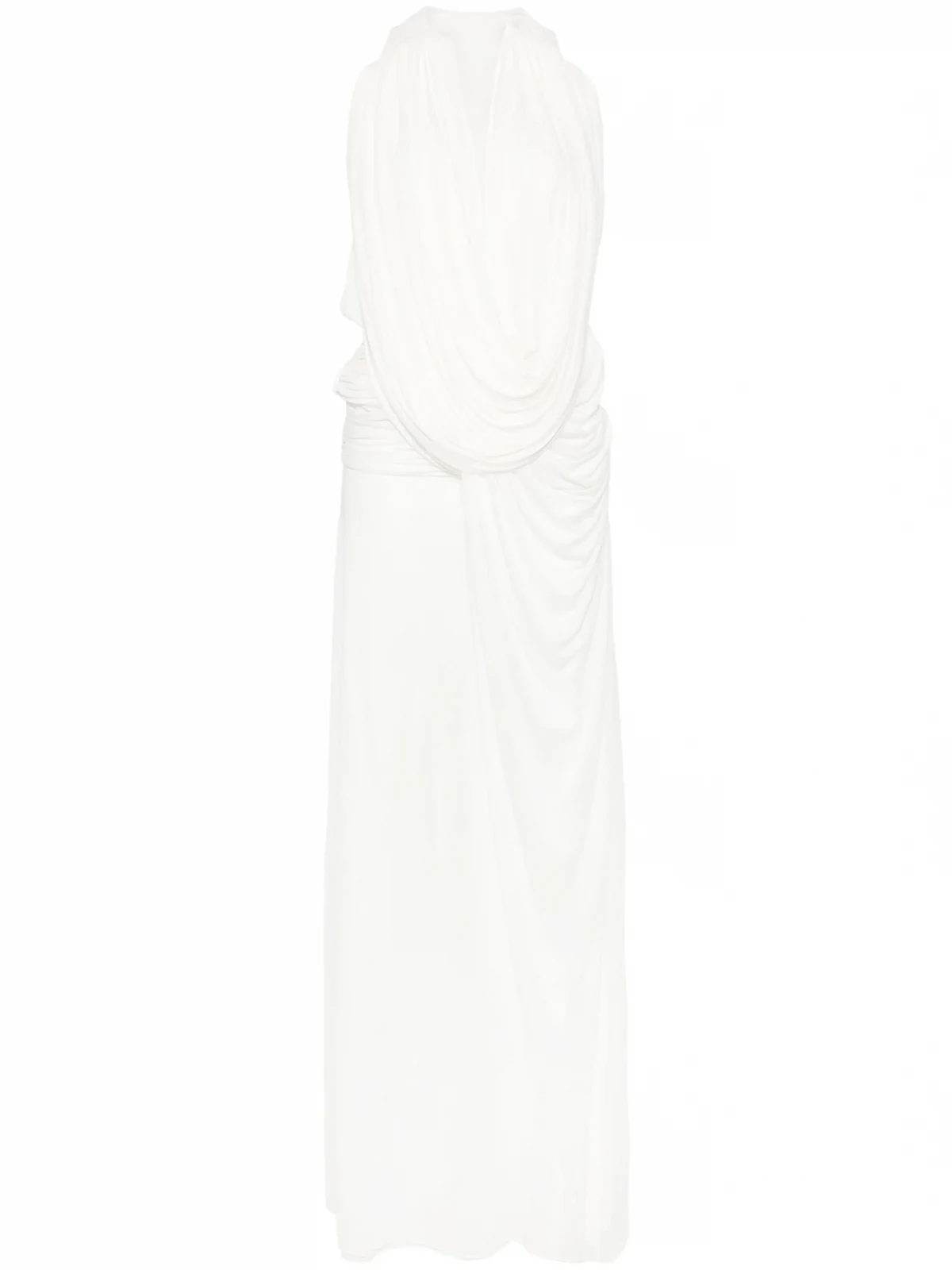 ripple draped maxi dress