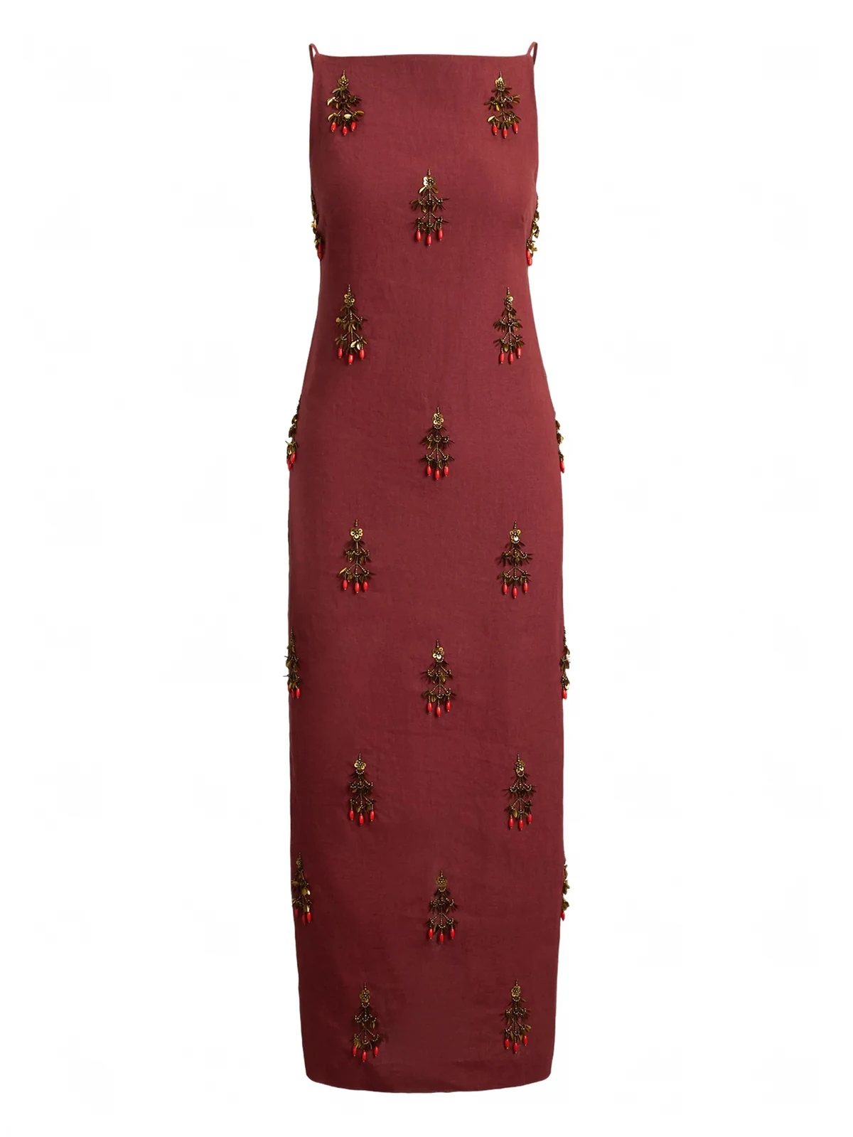 embellished sleeveless dress