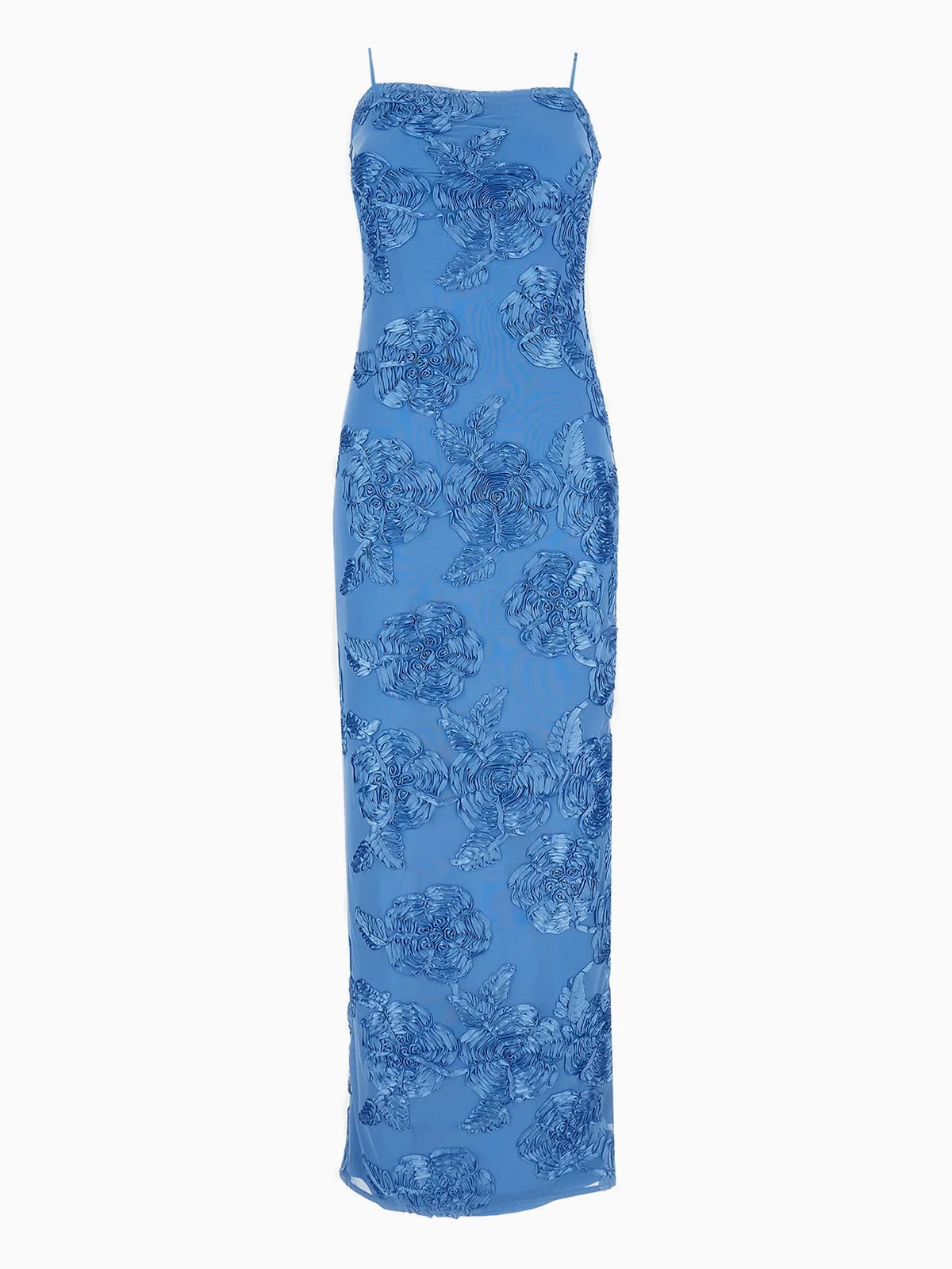 Maxikleid mit vorstehendem Blumenband