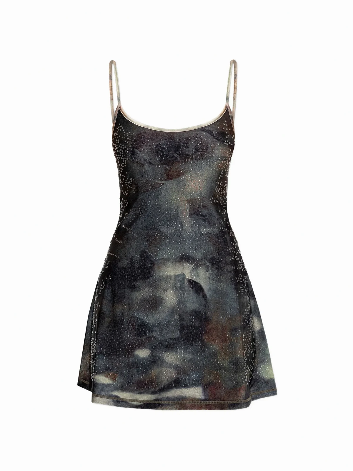 D-Loop embellished slip mini dress