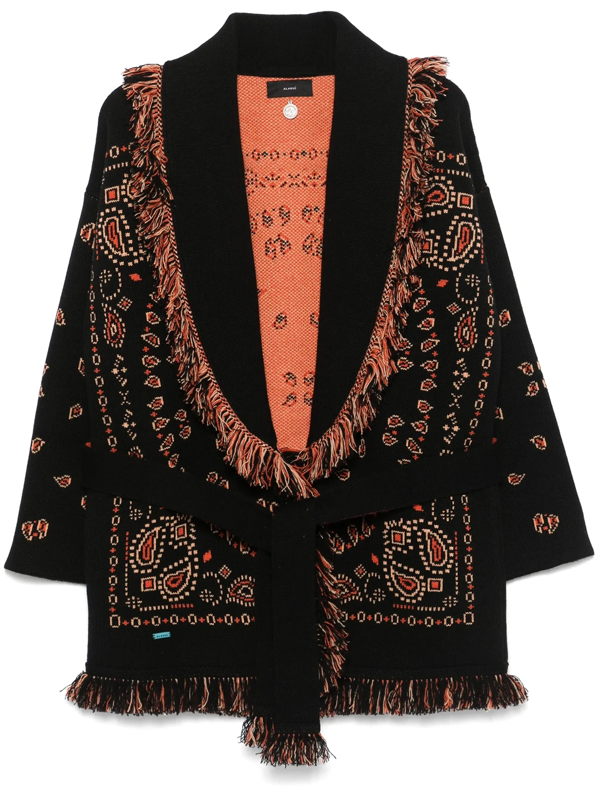 bandana-jacquard cardigan