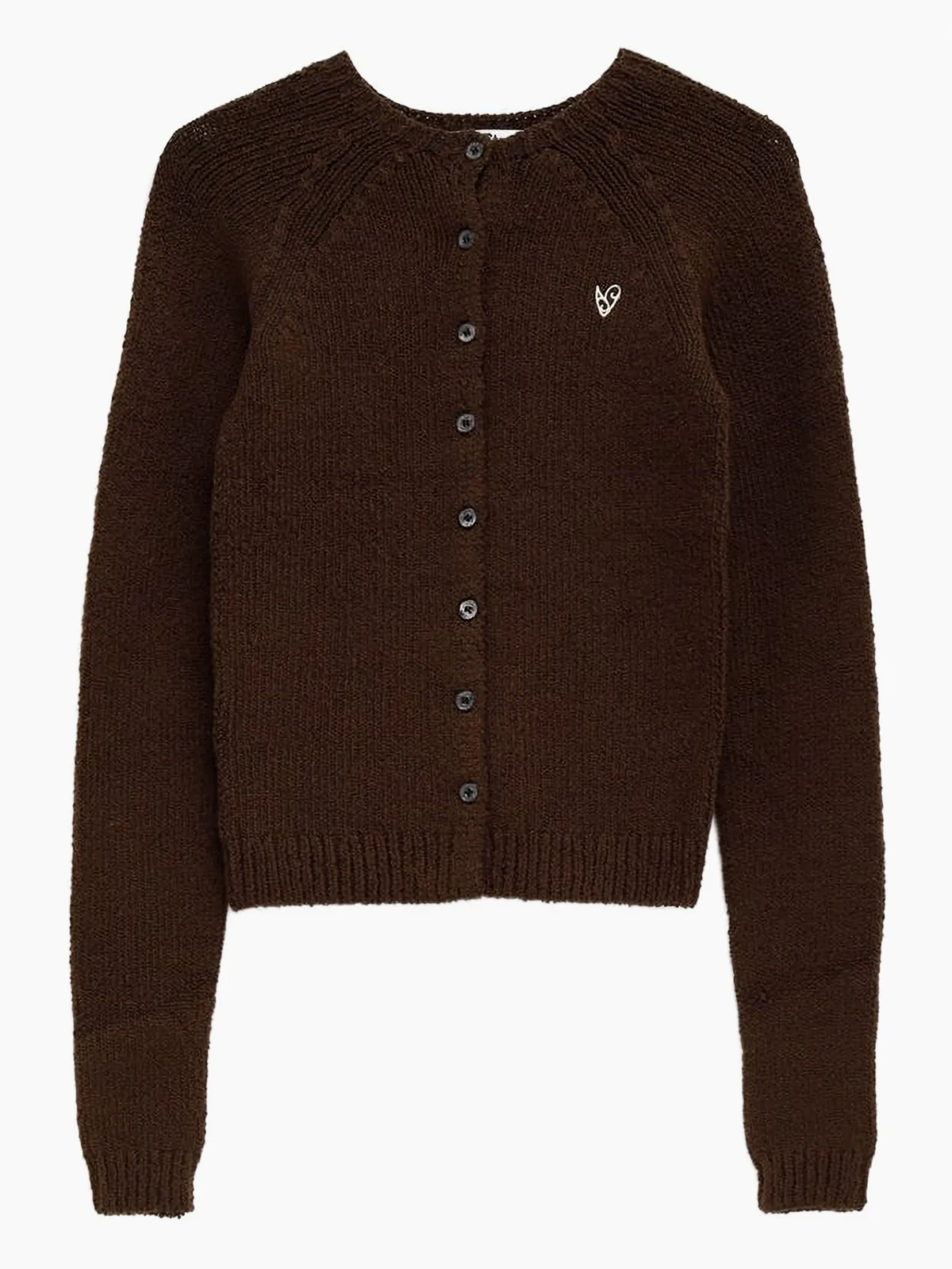 Cardigan mit Herzstickerei