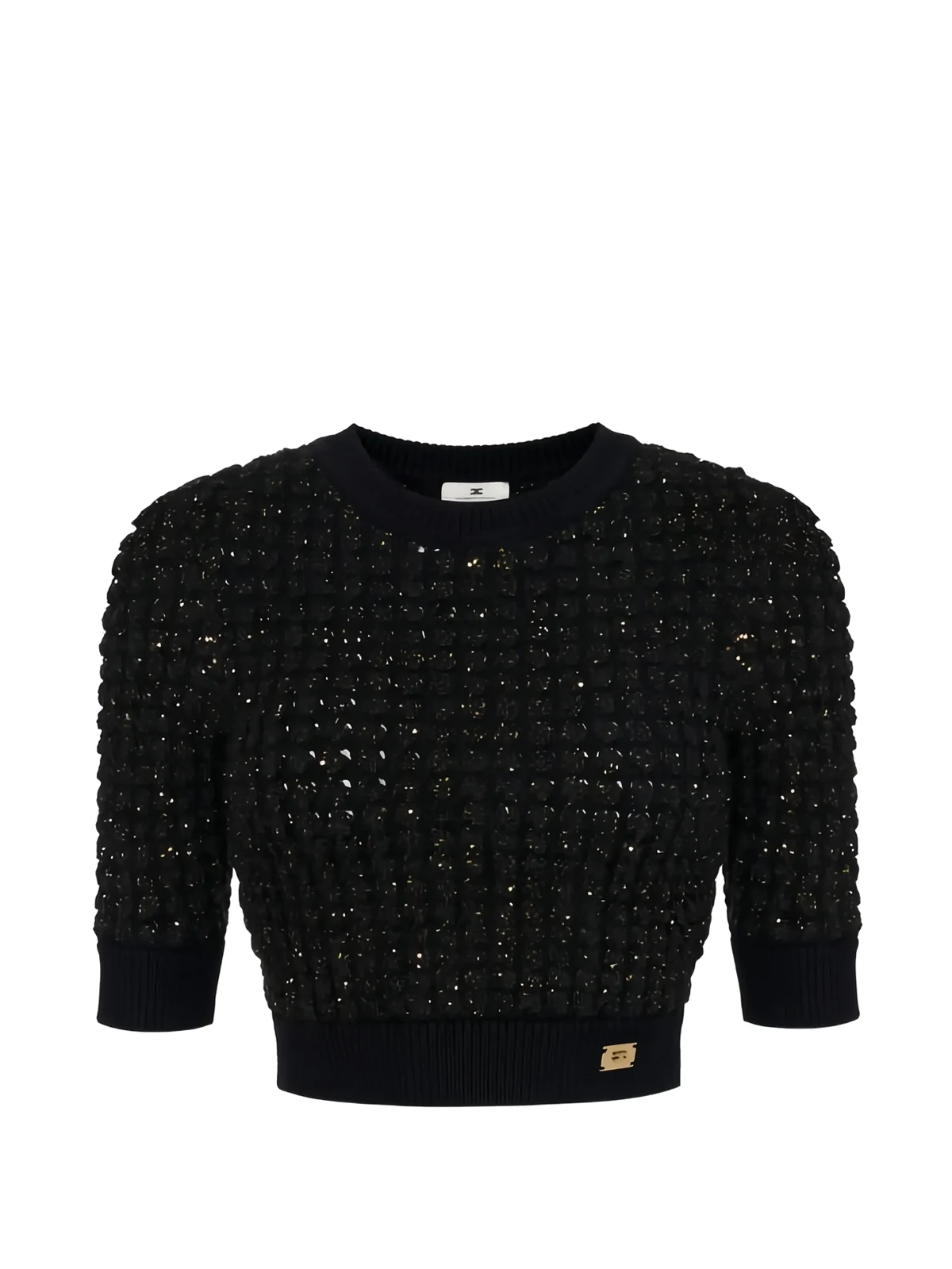 Strukturiertes Oberteil mit Pailletten