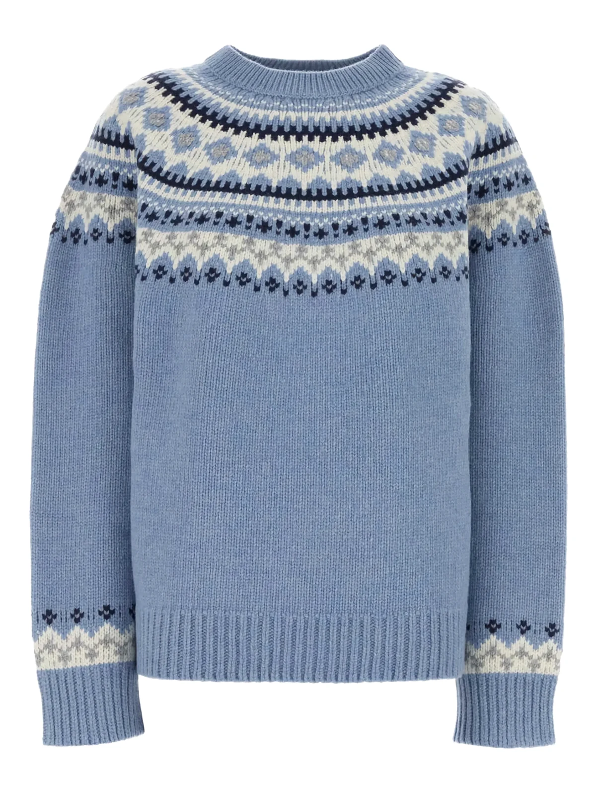 fair-isle patterned wool sweater