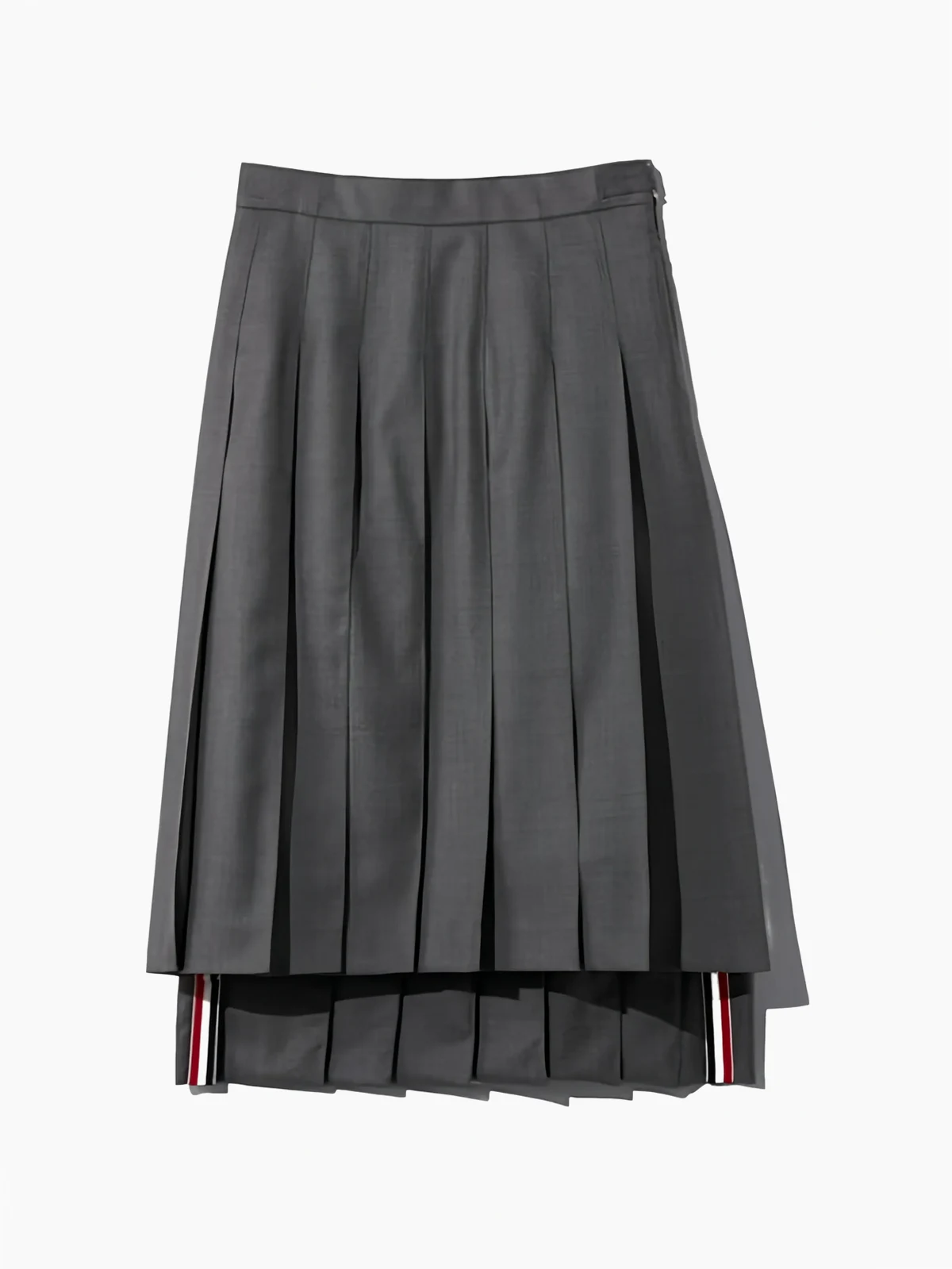 pleated midi skirt