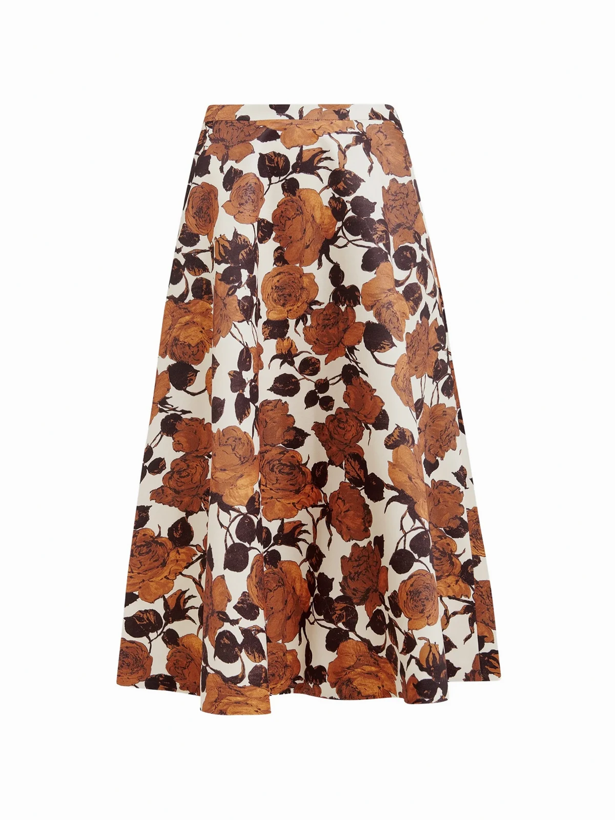 Midirock mit Blumen-Print