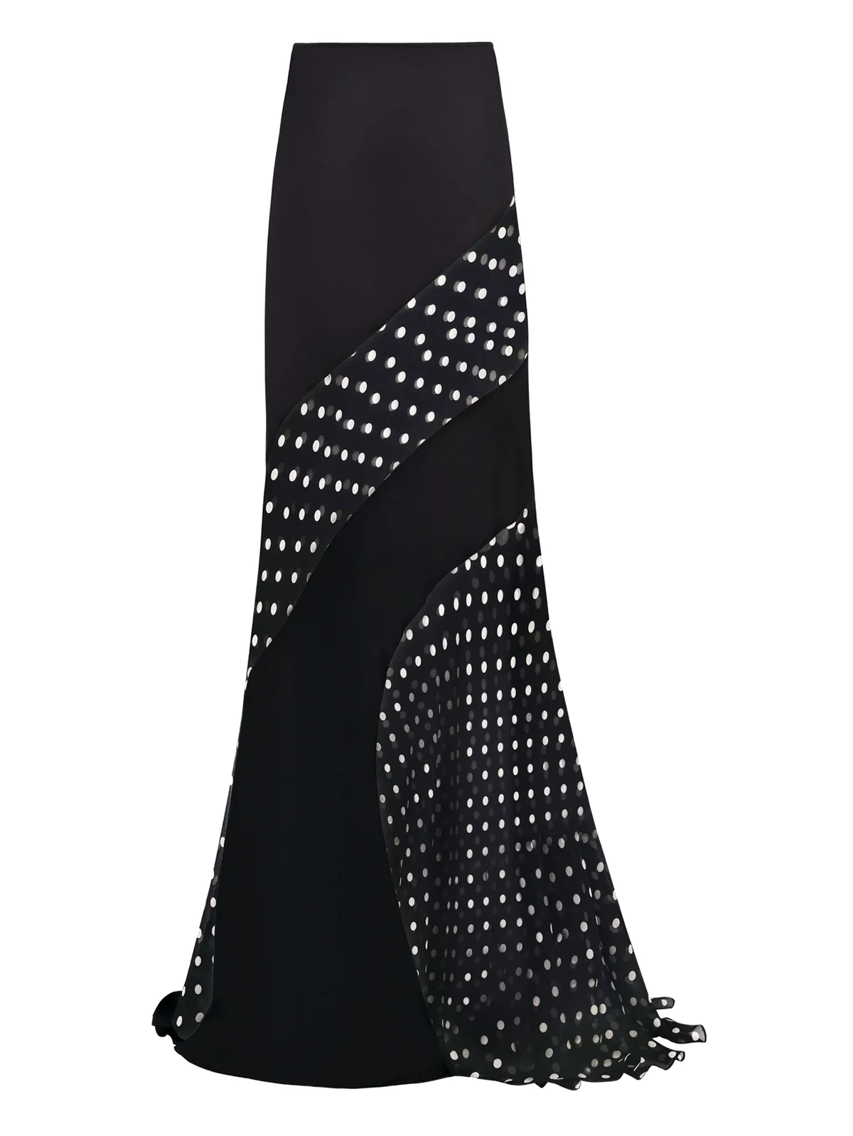 polka dot-pattern maxi skirt