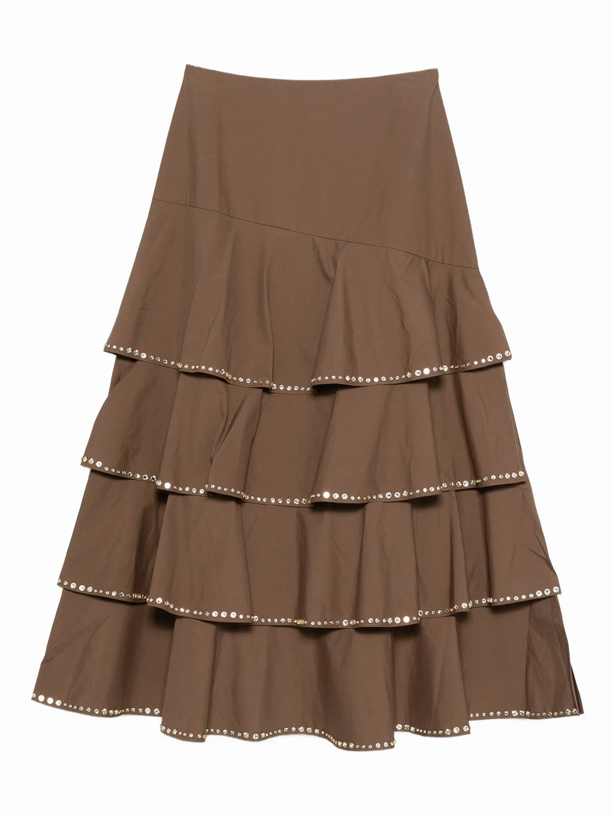 A-Linien-Midirock mit Kristallen