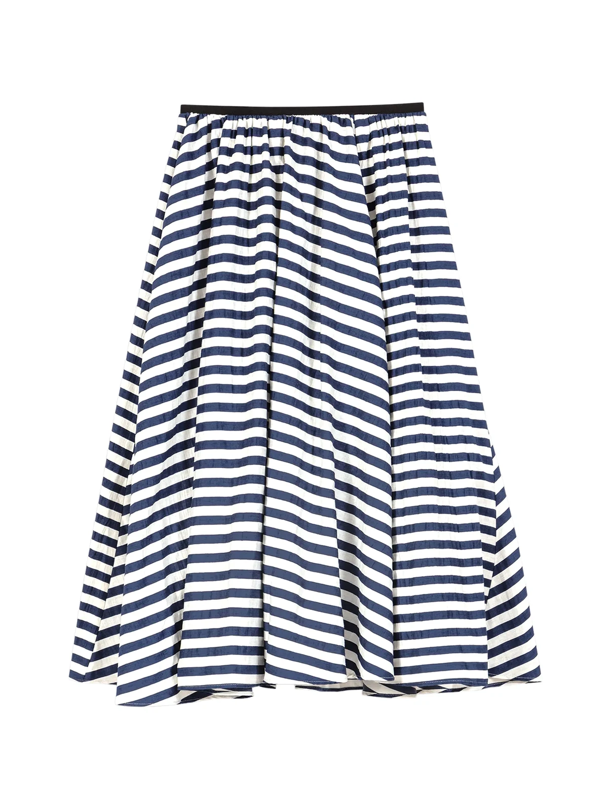 striped A-line skirt