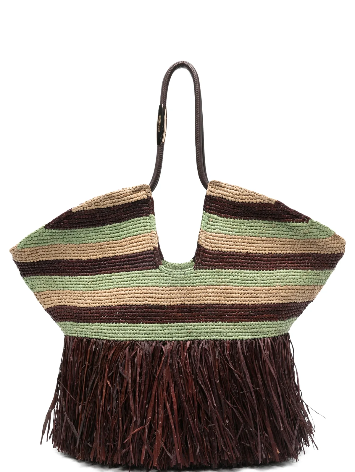 Großer Goldentime Tote Bag mit Streifen