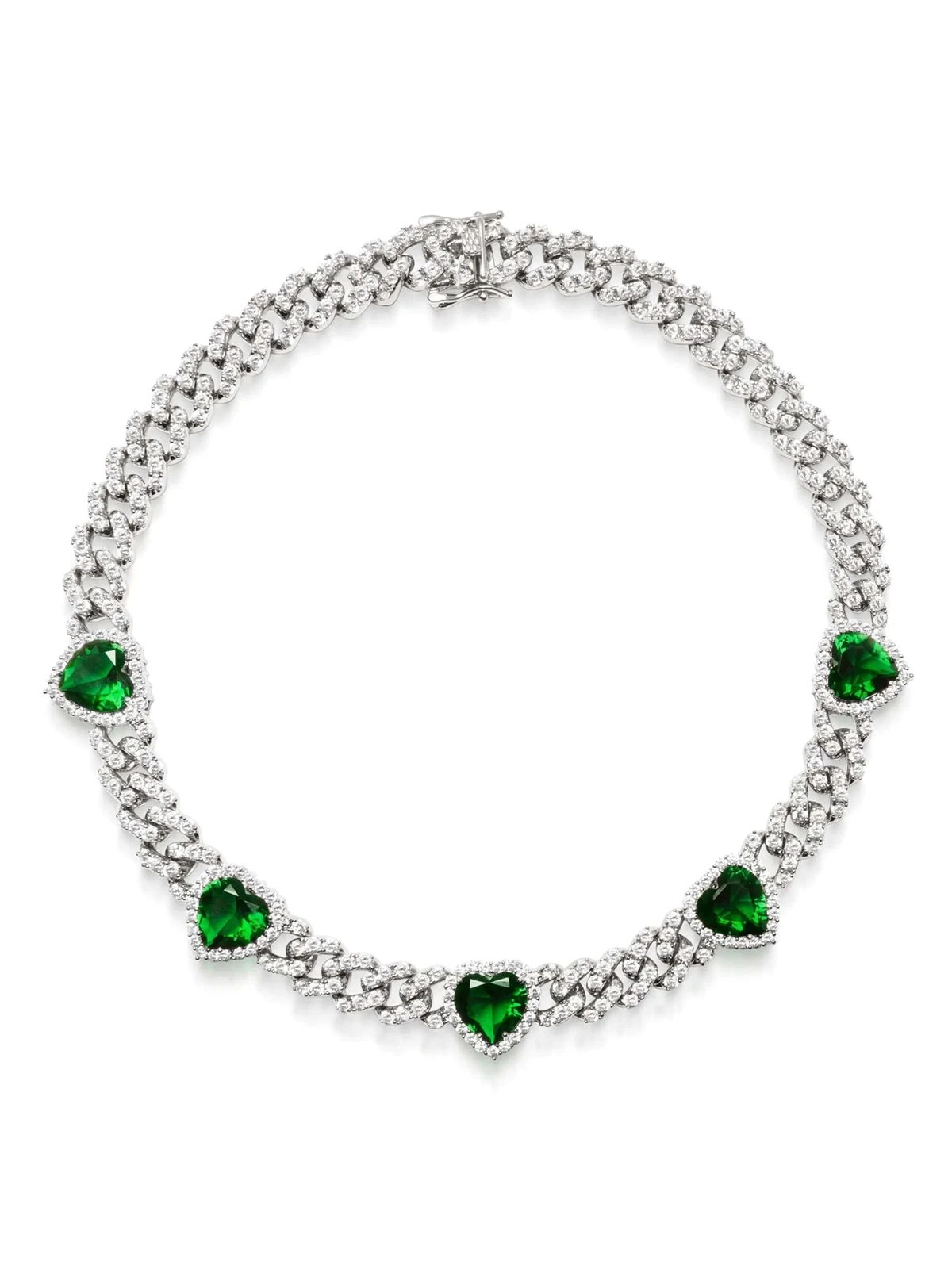 crystal-embellished choker-chain necklace