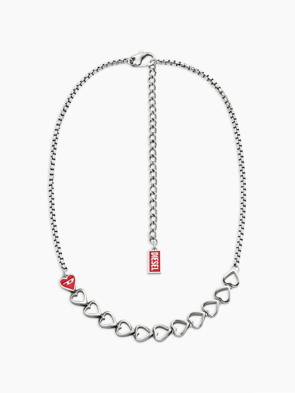heart-charm chain necklace