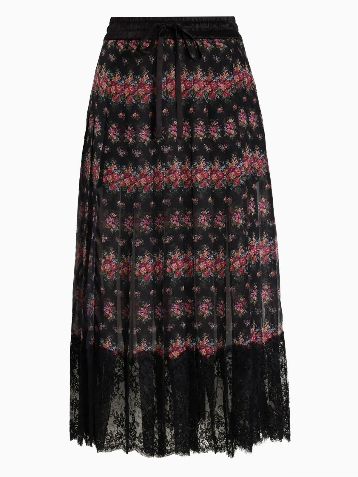 Midirock aus floraler Spitze