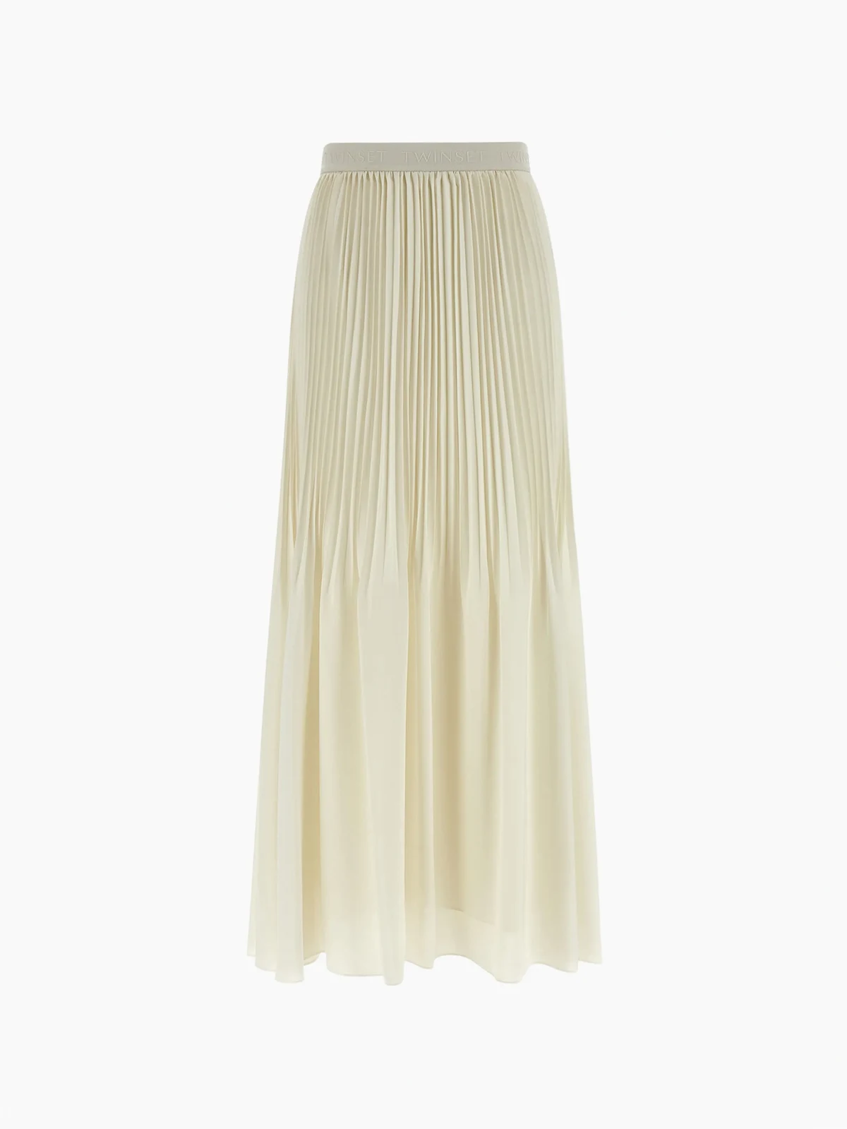pleated logo waistband skirt